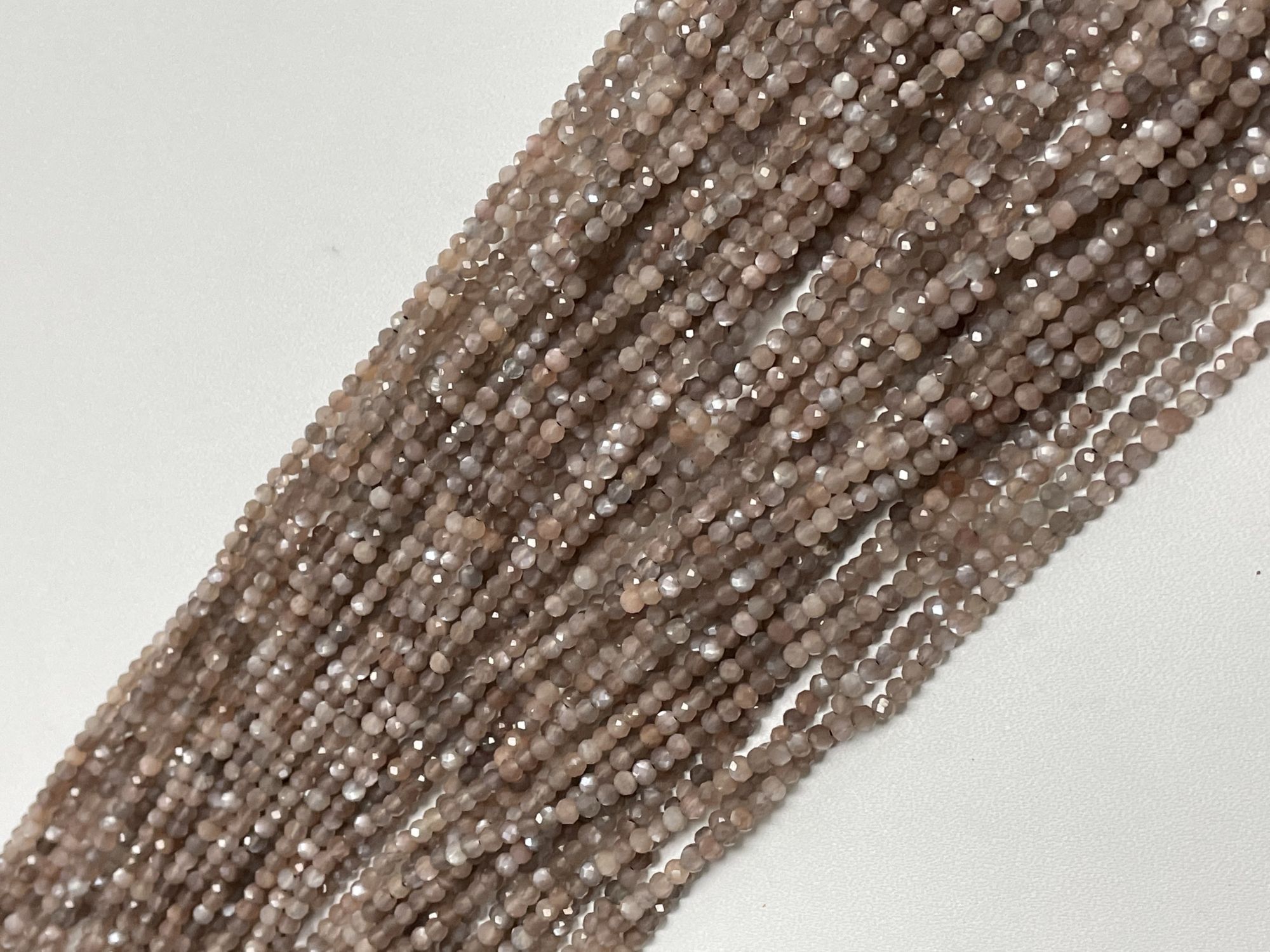 Chocolate Moonstone Rondelle Faceted