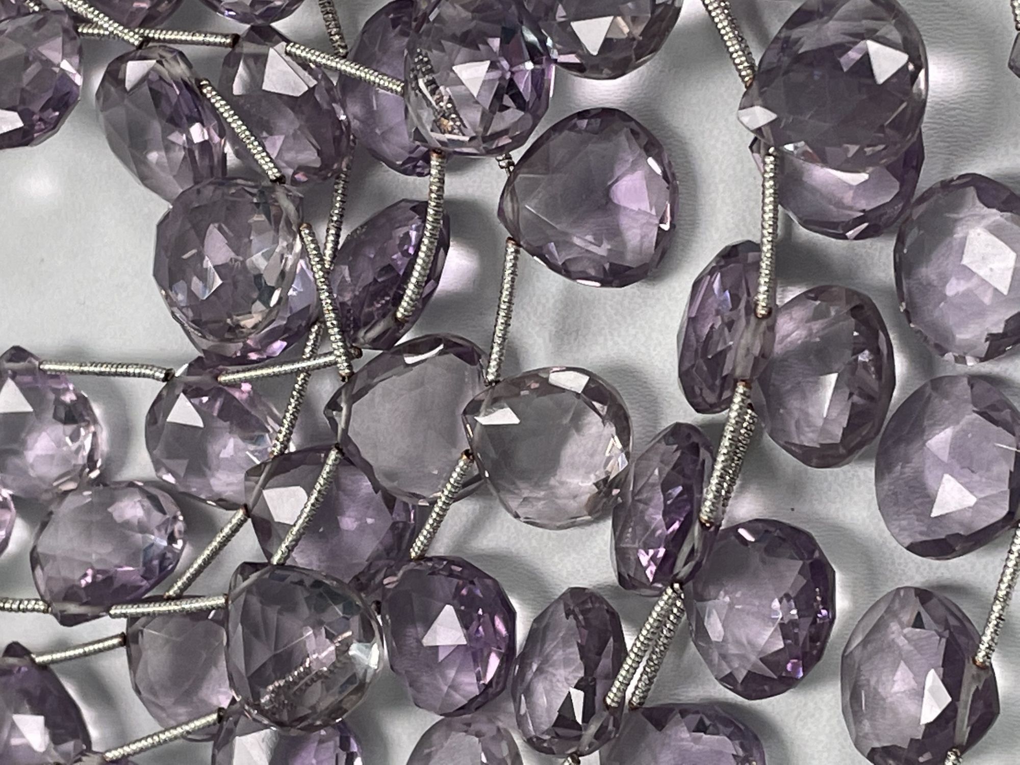 Pink Amethyst Heart Faceted