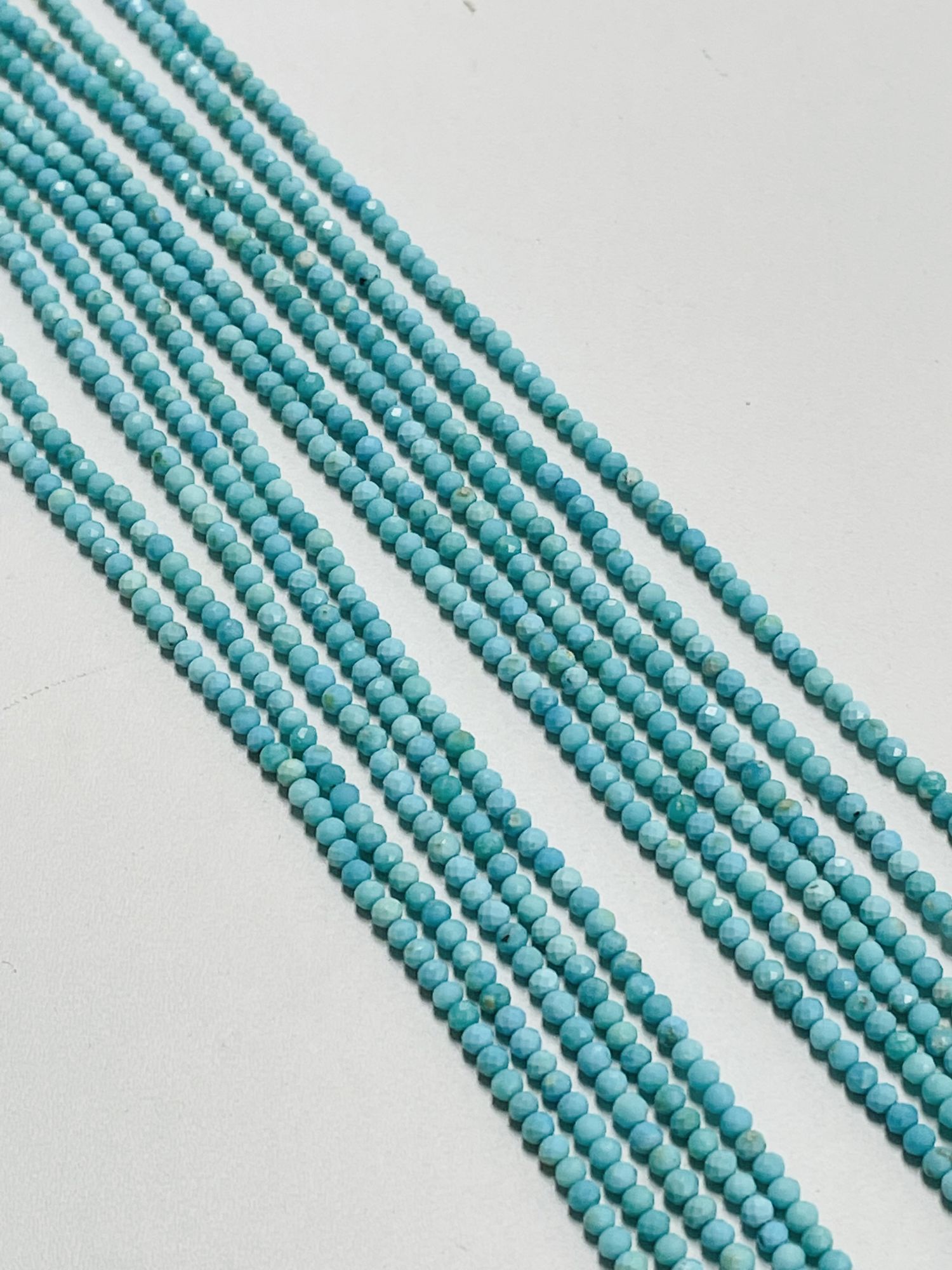 Arizona Turquoise Rondelle Faceted