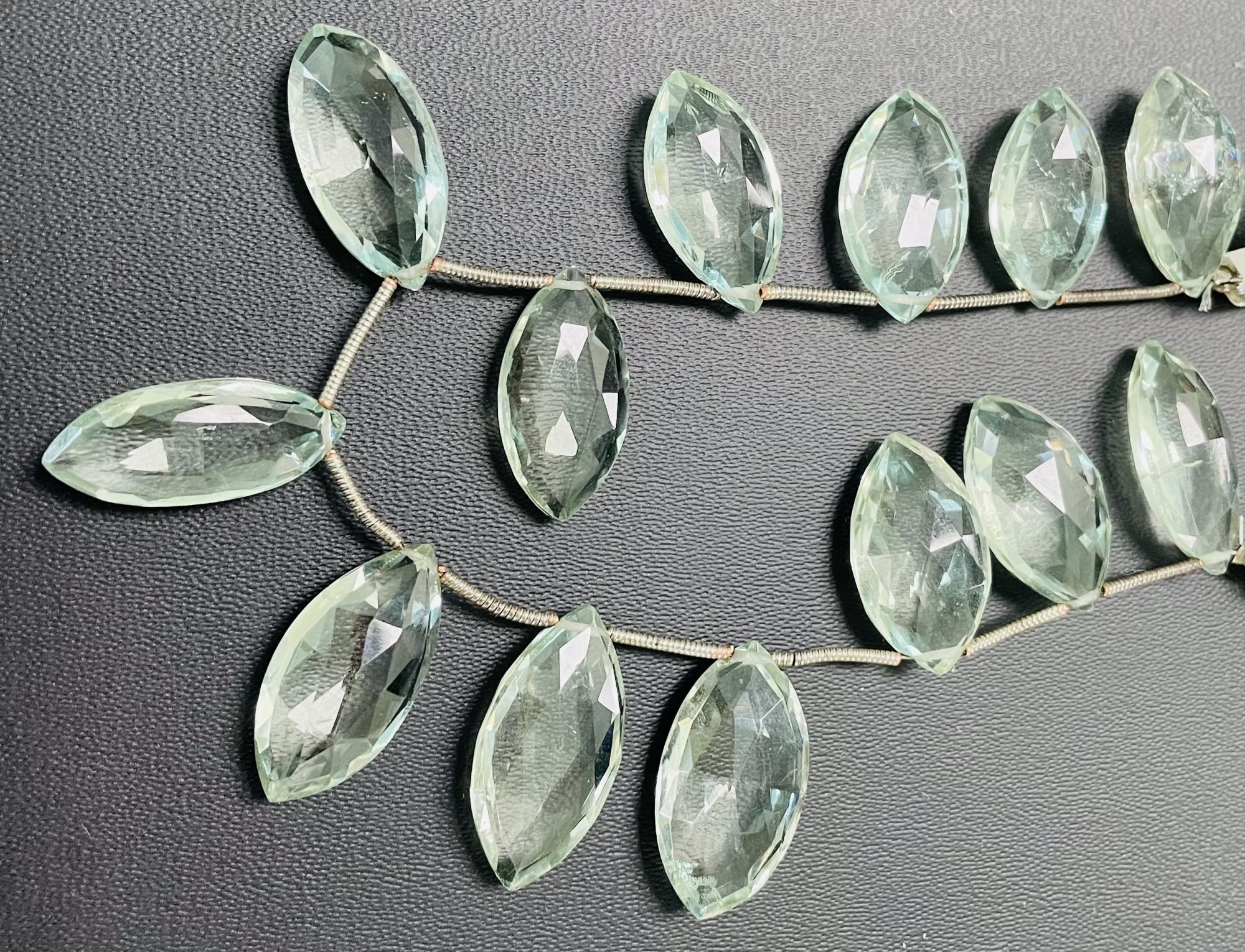 Green Amethyst Marquise Faceted