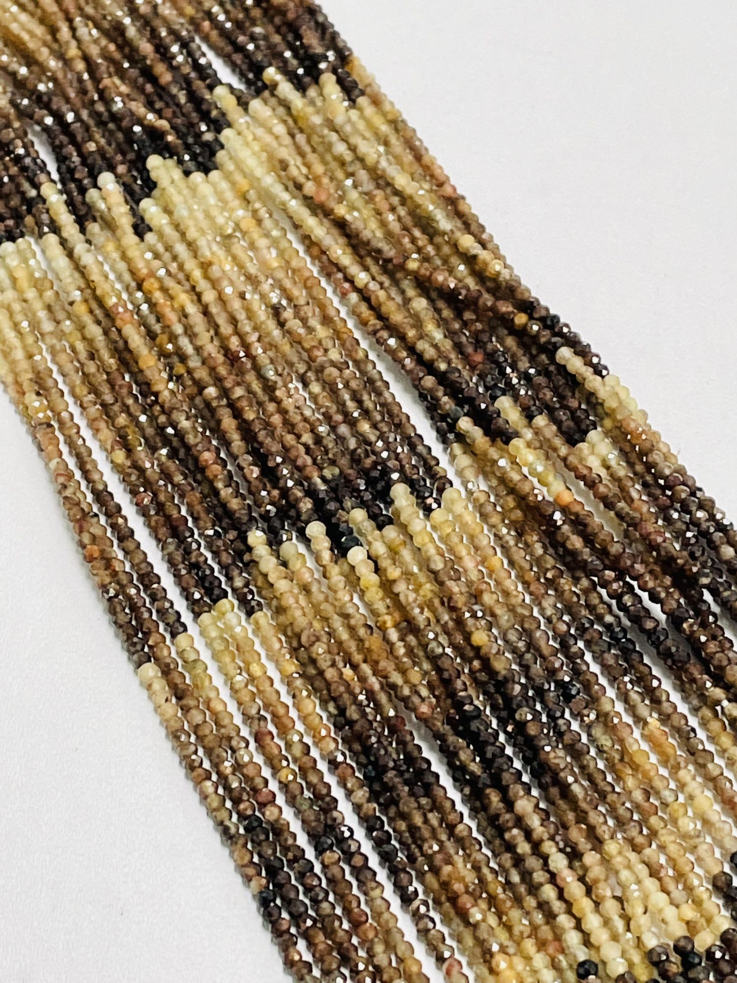 Shaded Brown Sapphire Rondelle Faceted