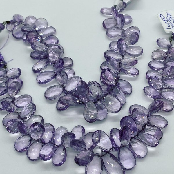 Pink Amethyst Pears Faceted