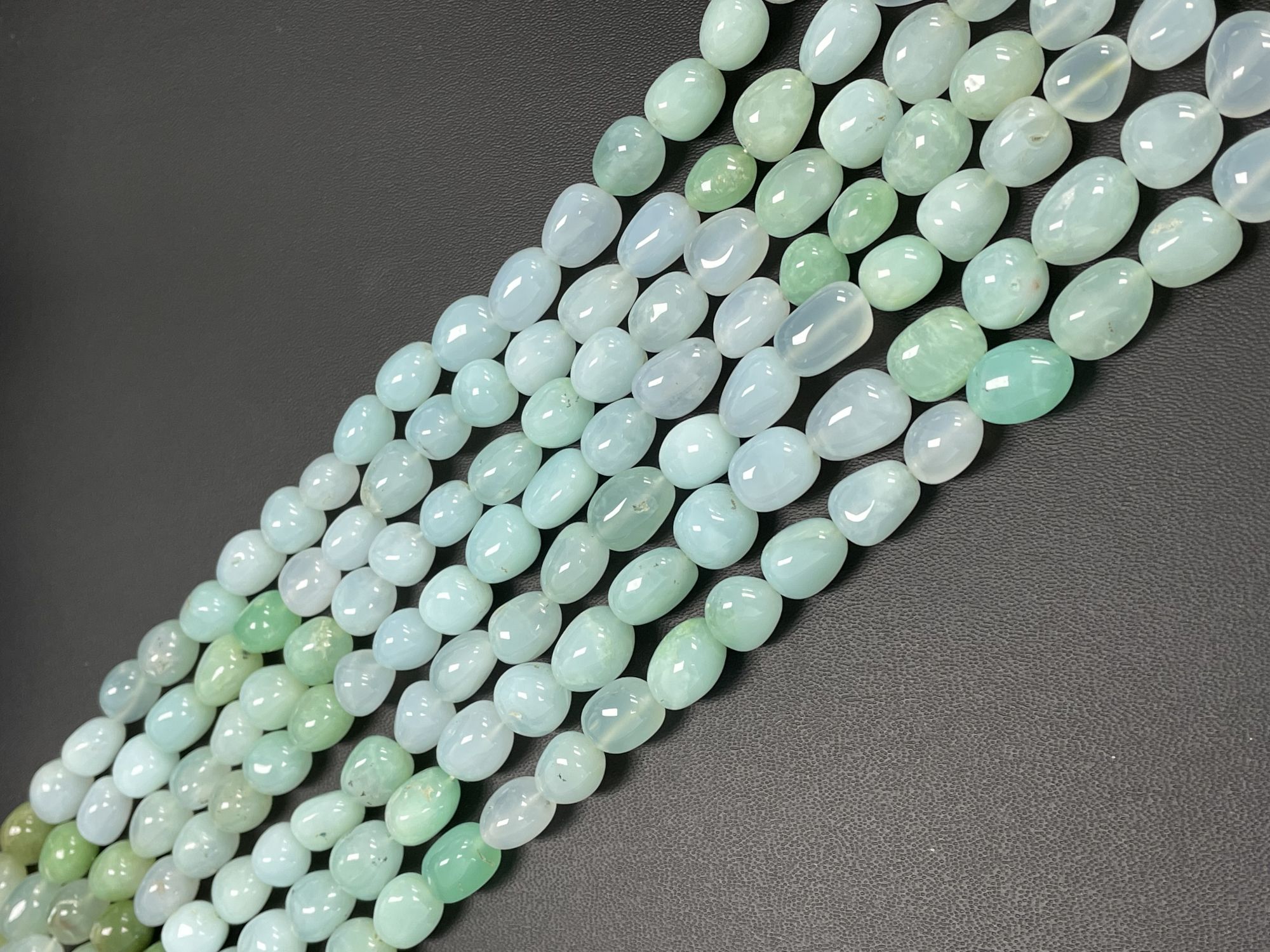 Shaded Green Opal Nugget Smooth