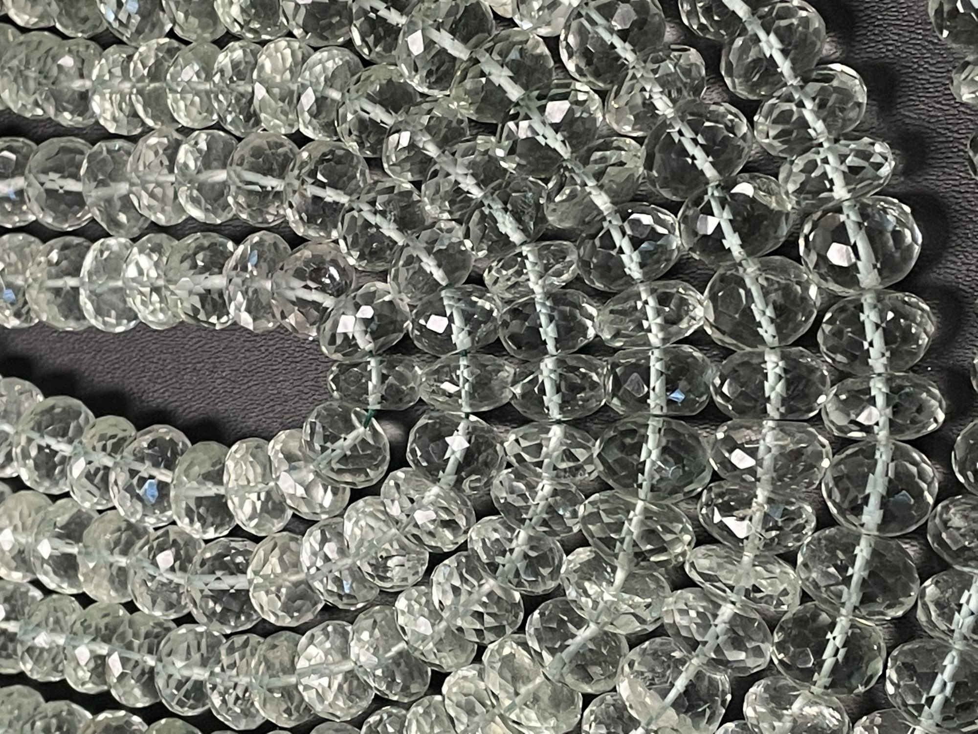 Green Amethyst Rondelle Faceted