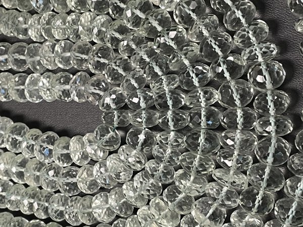 Green Amethyst Rondelle Faceted
