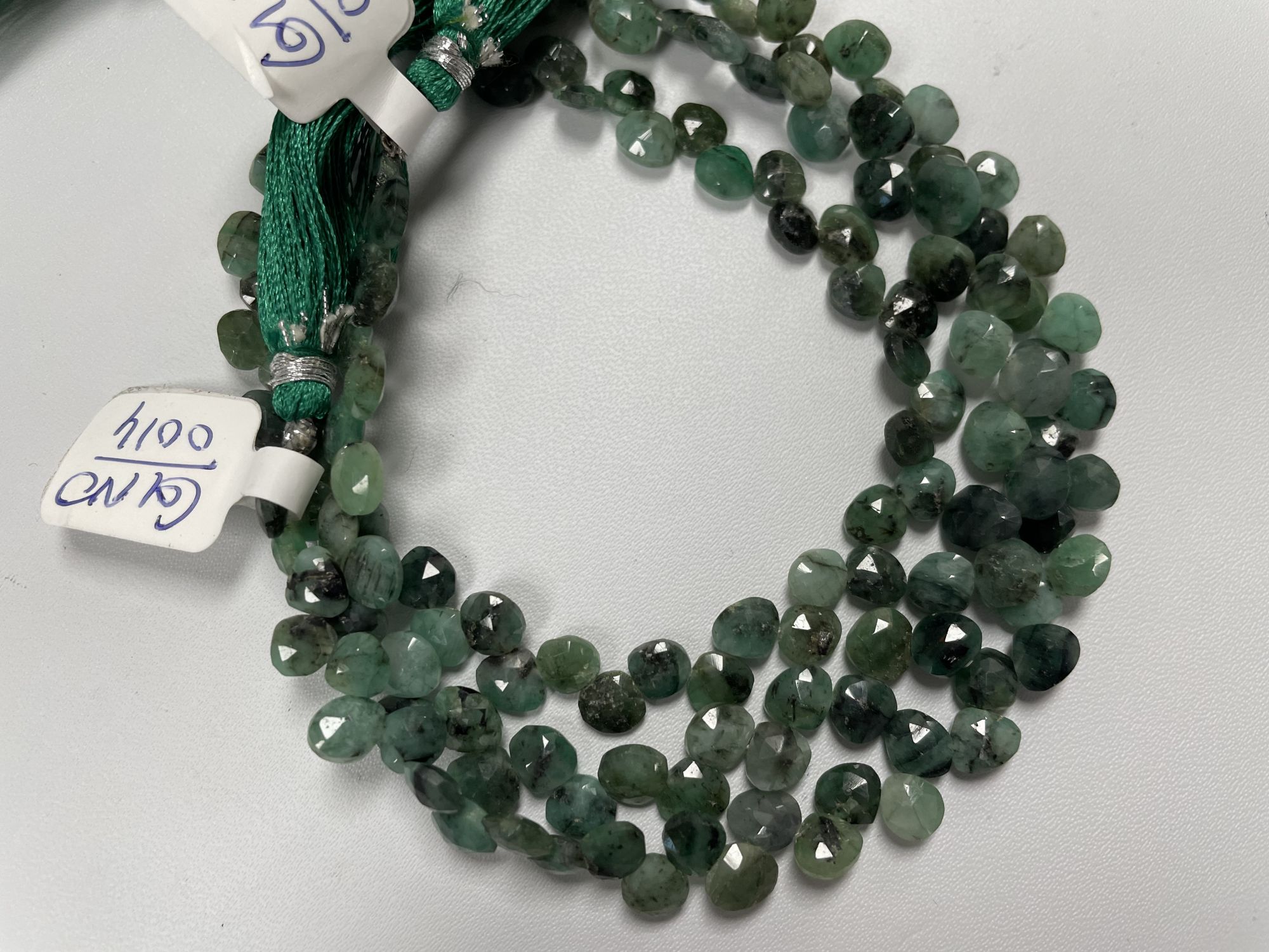 Brazilian Emerald Hearts Faceted