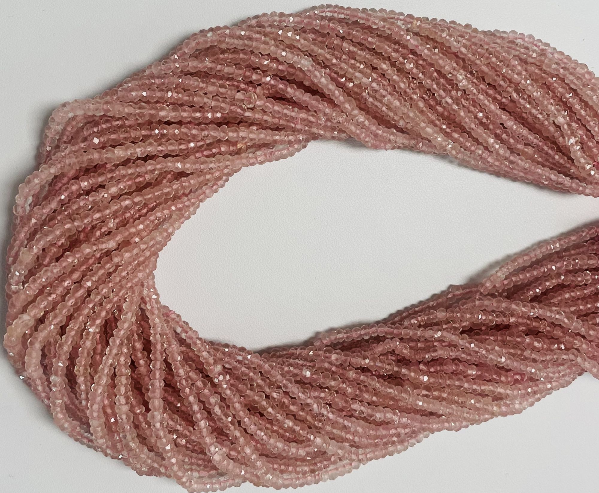 Rose Quartz Rondelle Faceted