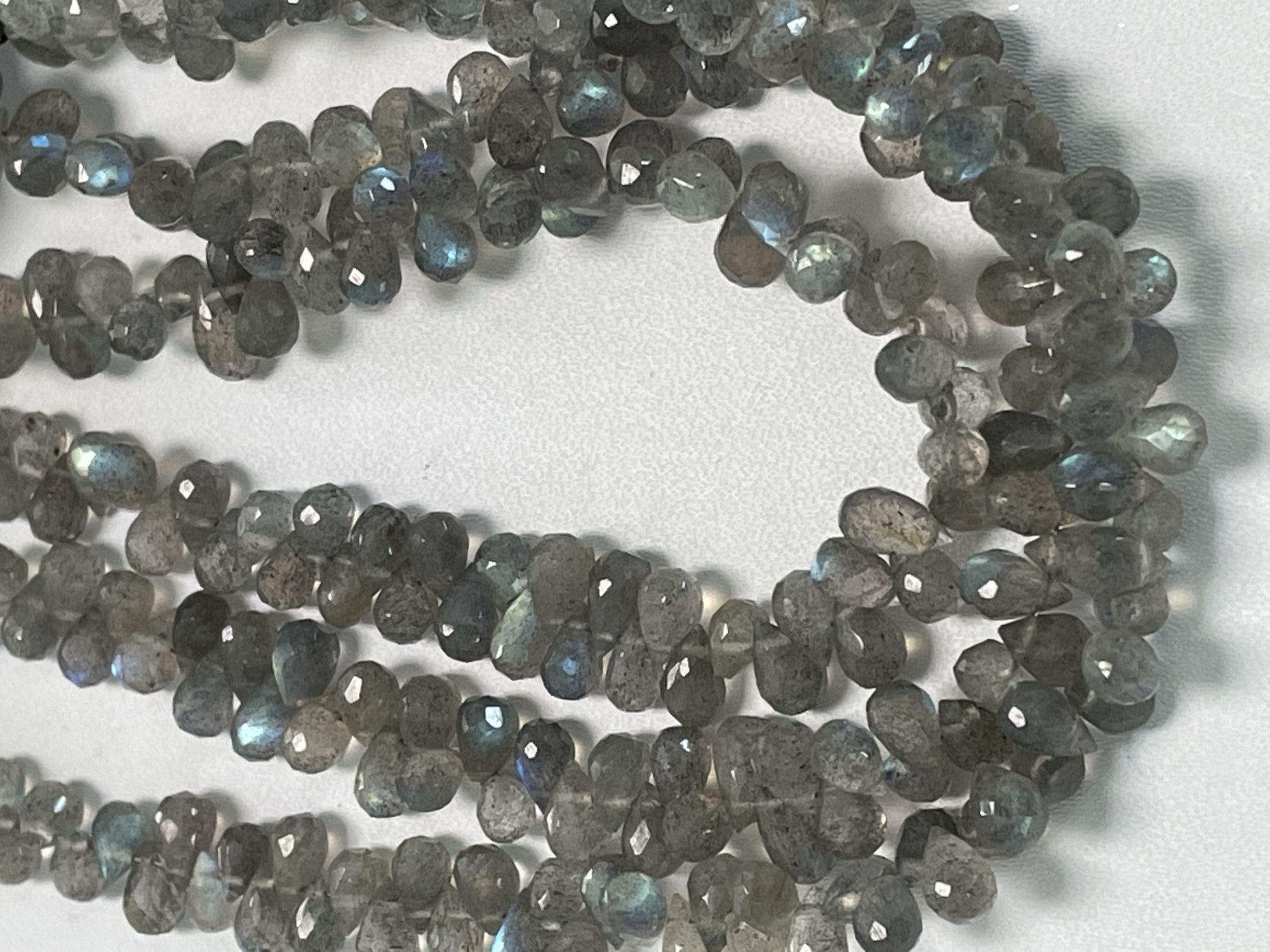 Labradorite Drop Faceted