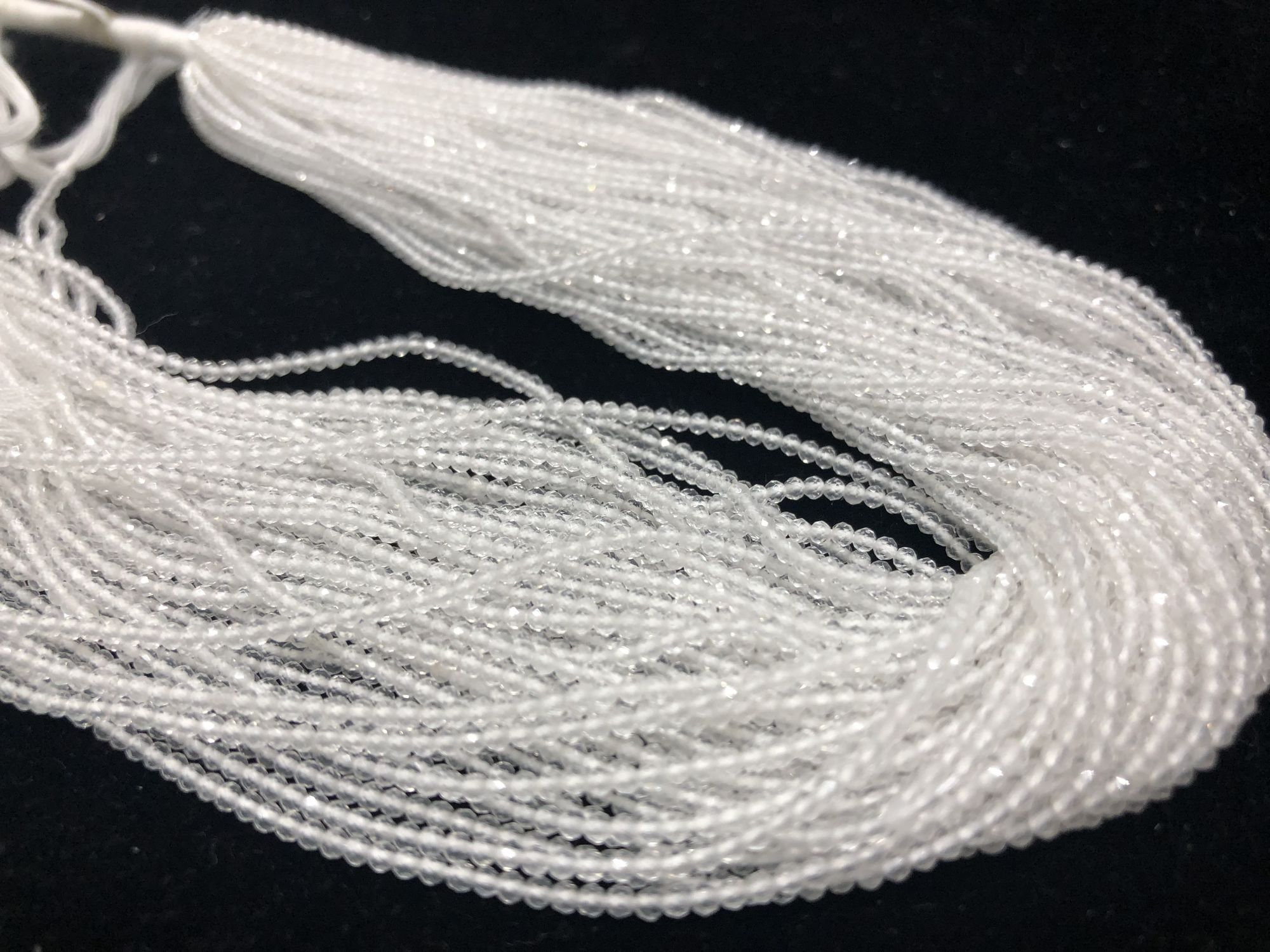 Clear Quartz Rondelles Faceted