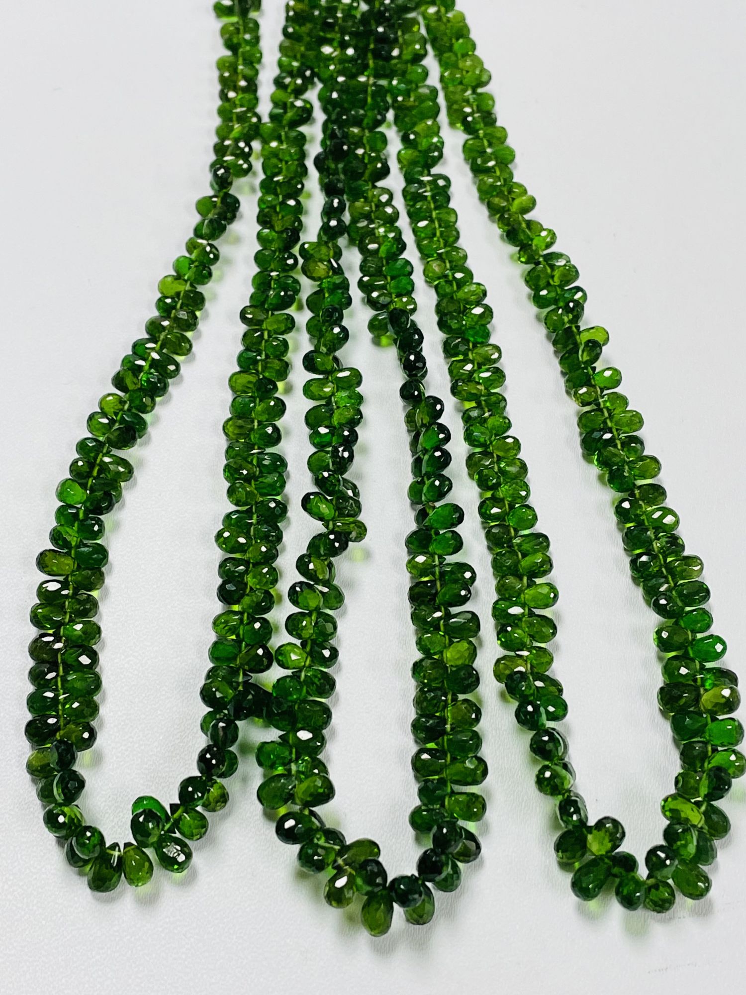Chrome Diopside Drop Faceted