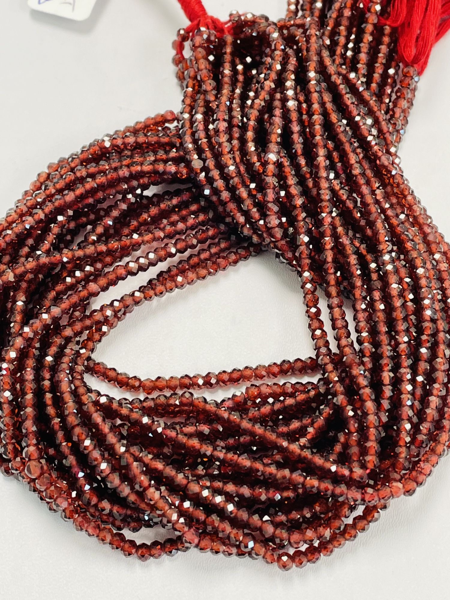 Garnet Rondelle Faceted