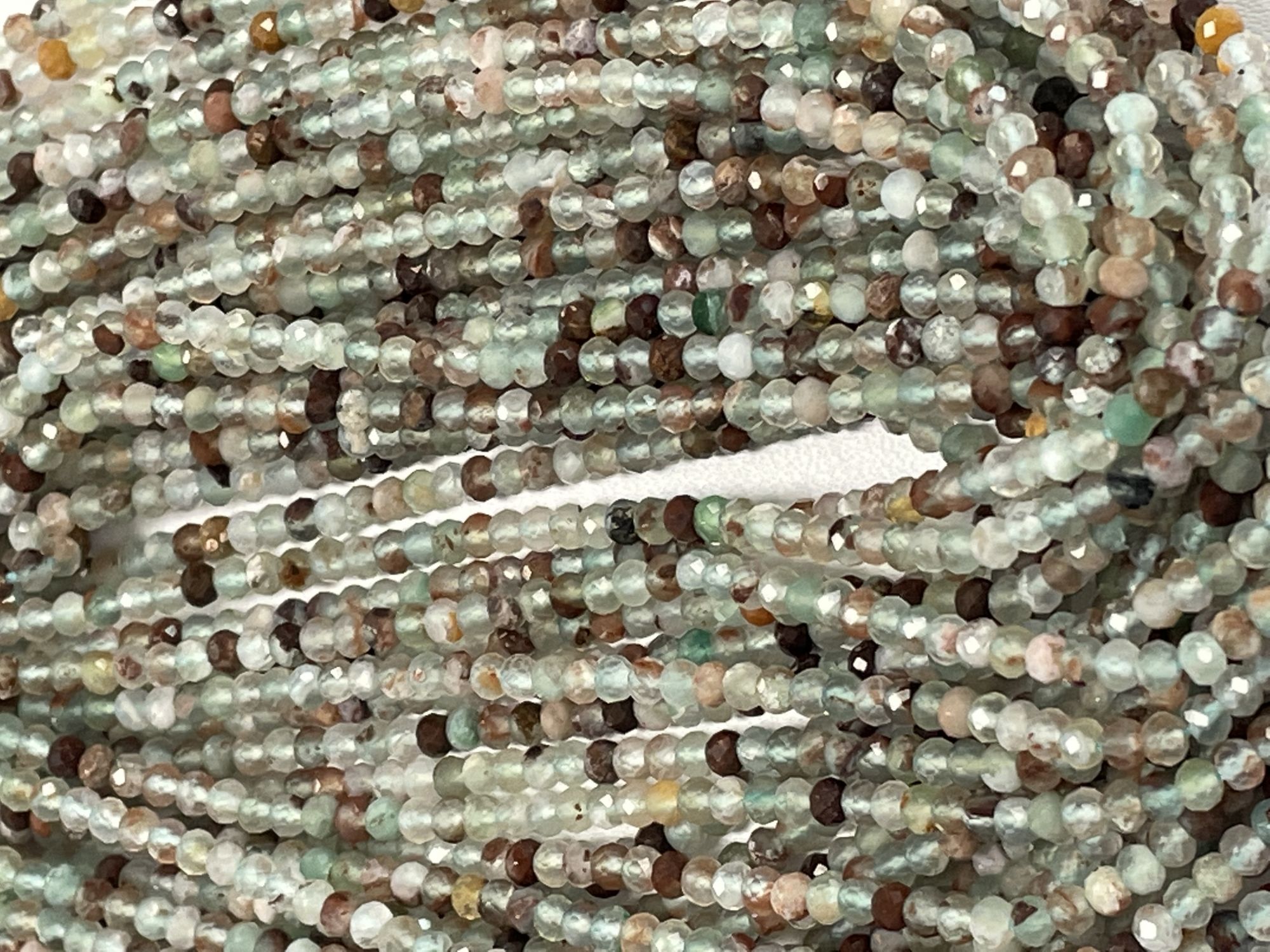 Aqua Chrysoprase Rondelle Faceted