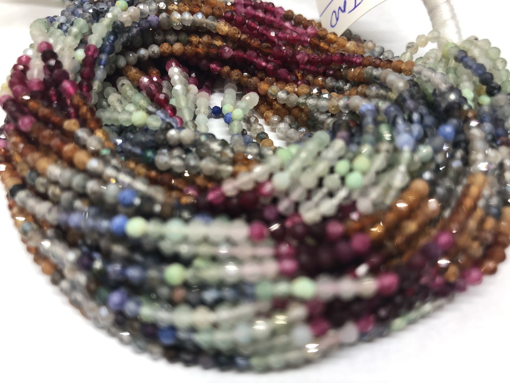 Multi Quartz Rondelles Faceted