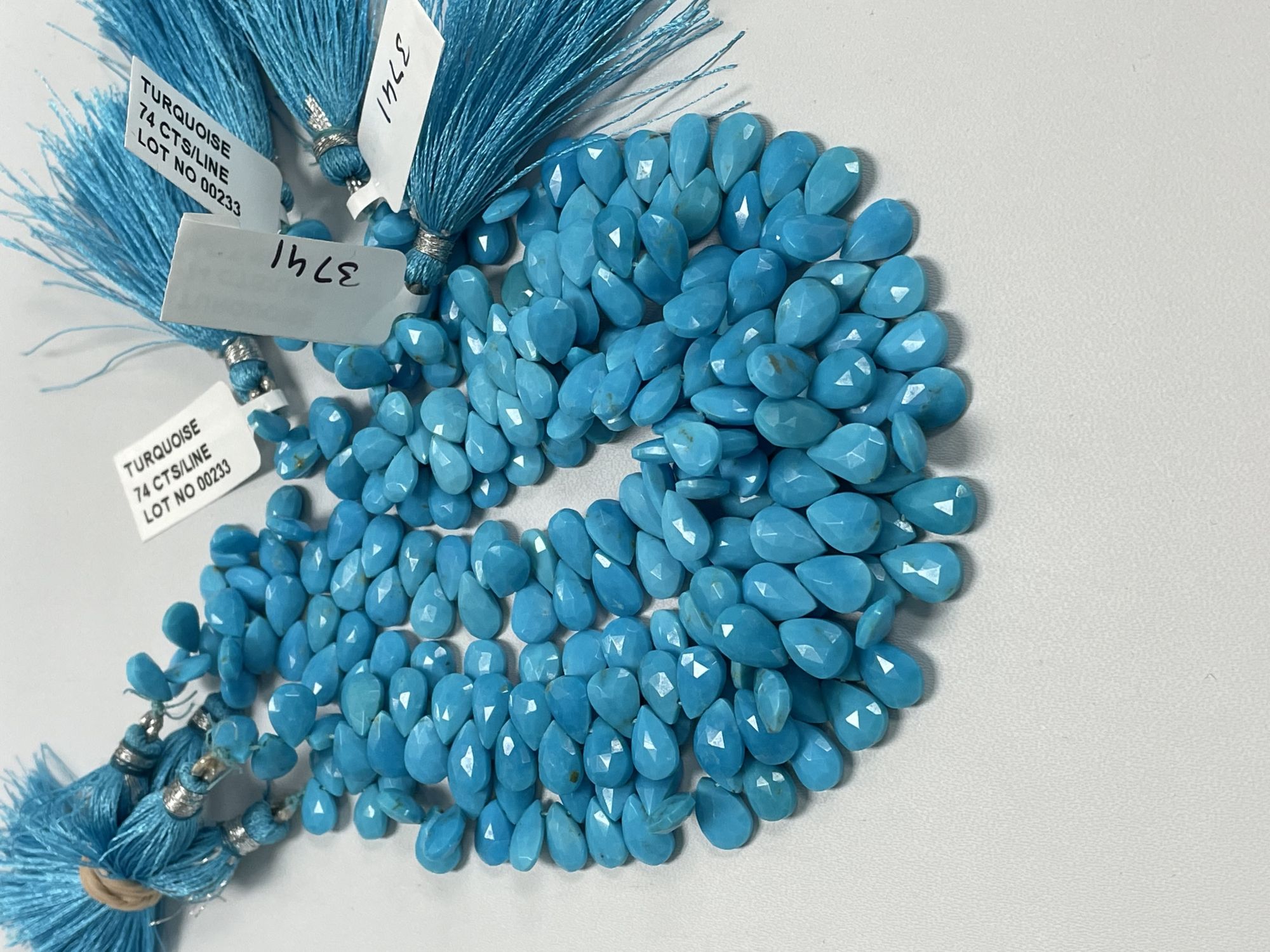 Turquoise Pear Faceted