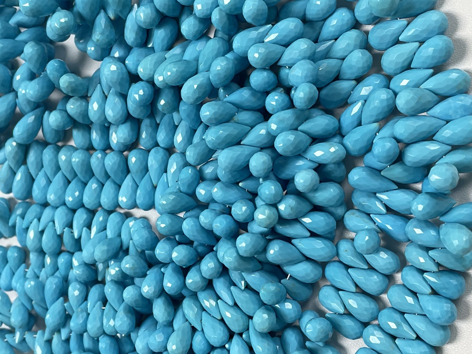 Turquoise Drop Faceted