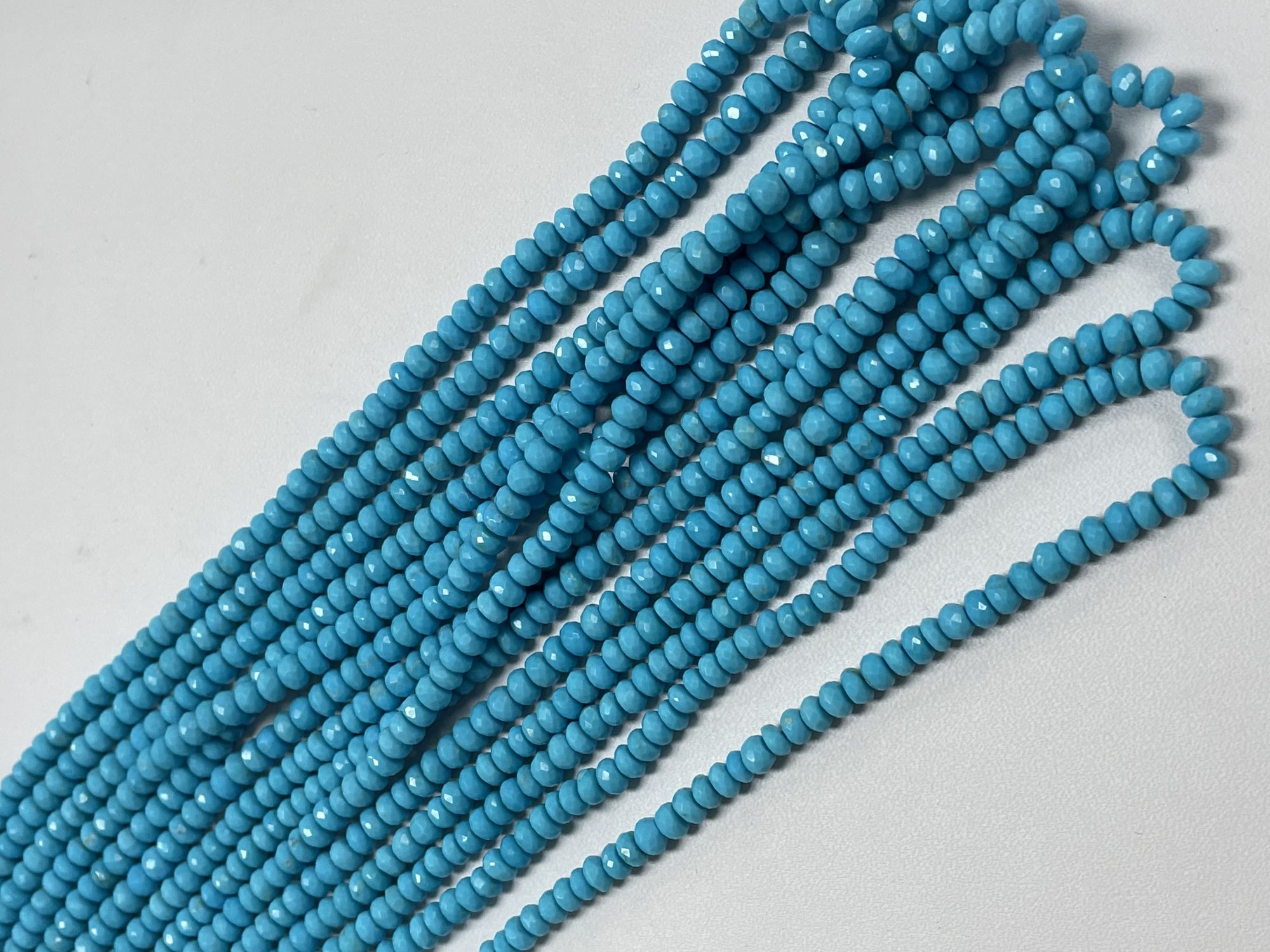 Turquoise Rondelle Faceted