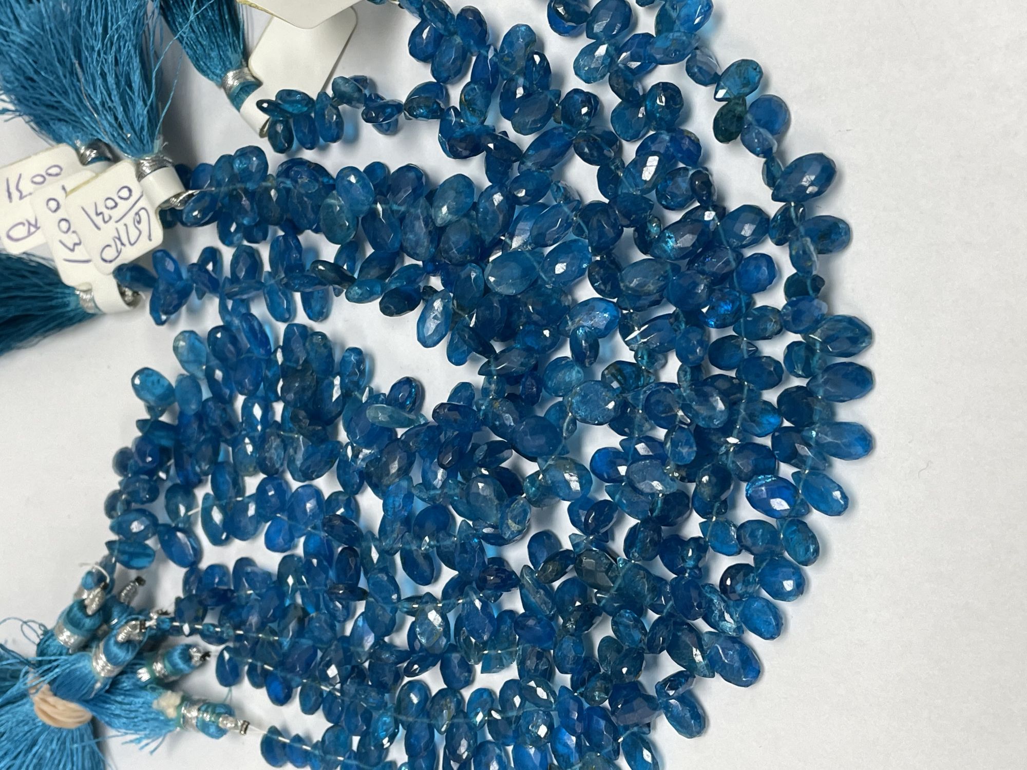 Blue Apatite Pear Faceted