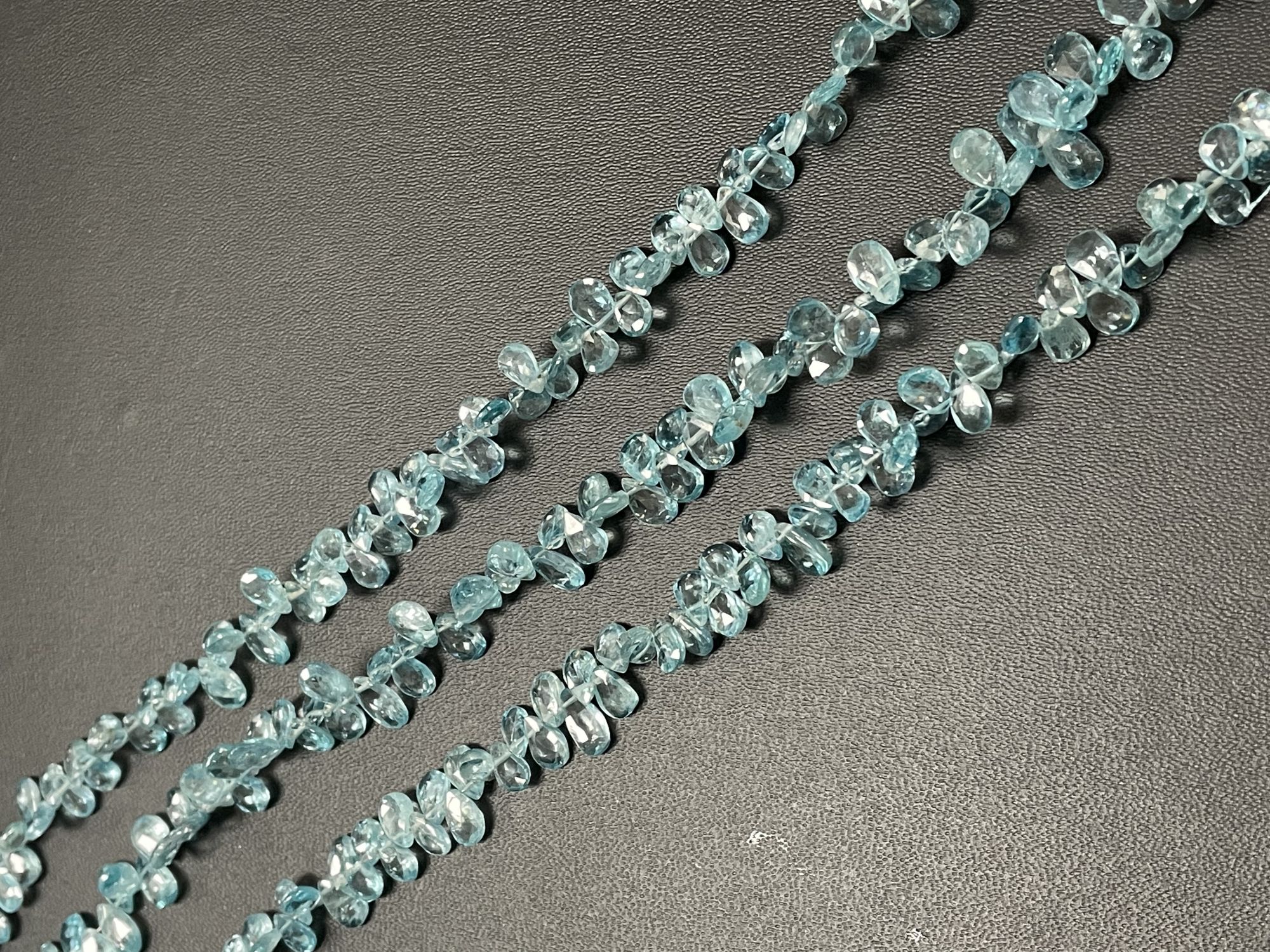 Blue Zircon Pear Faceted