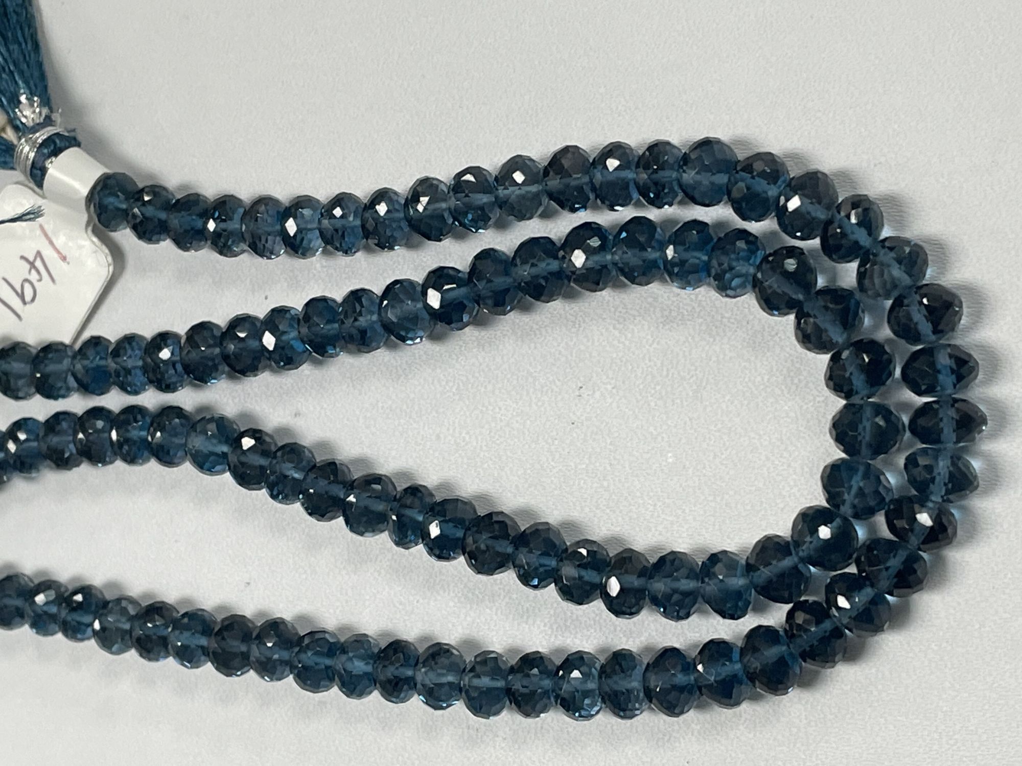 London Blue Topaz Rondelle Faceted