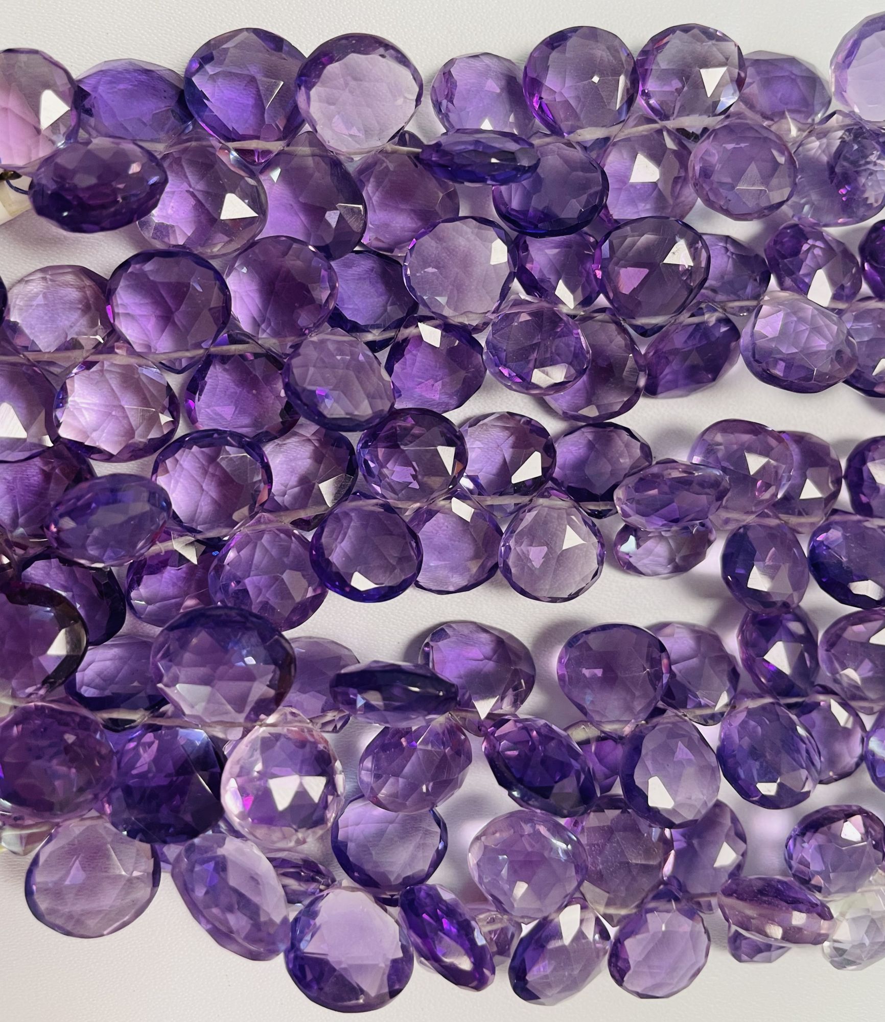 Purple Amethyst Heart Faceted