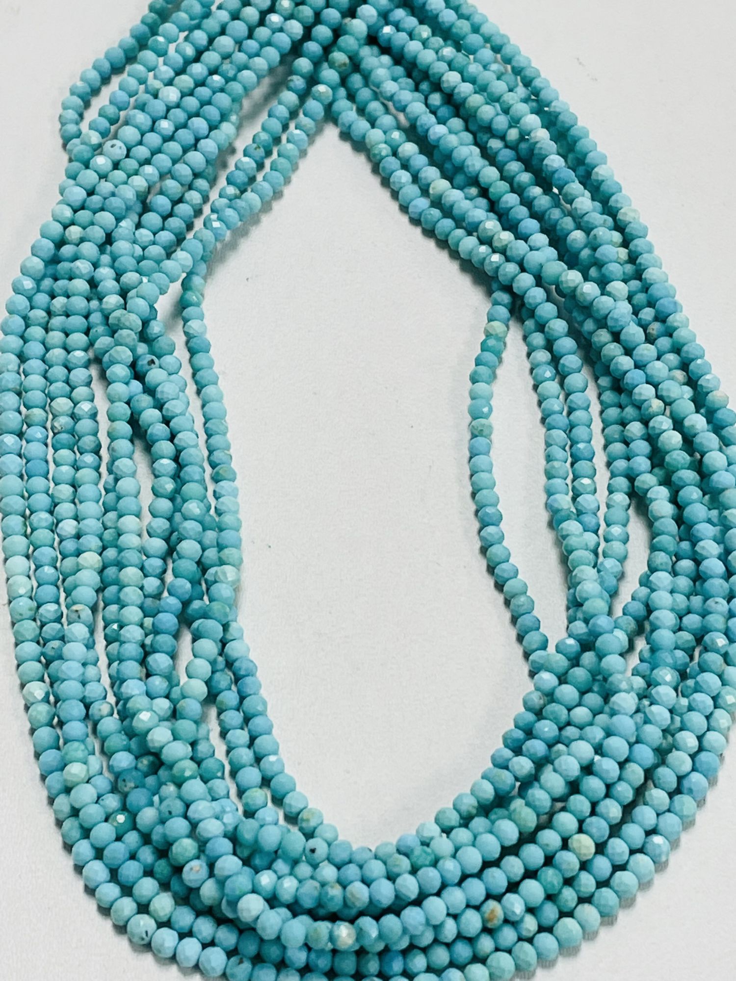 Arizona Turquoise Rondelle Faceted