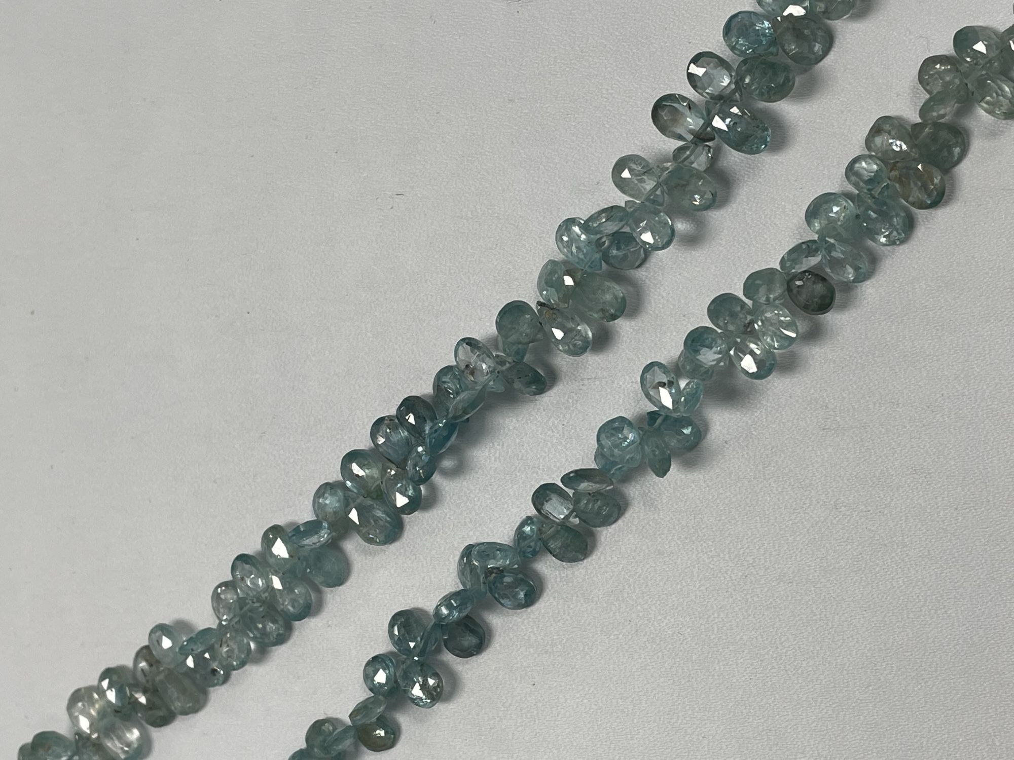 Blue Zircon Pear Faceted