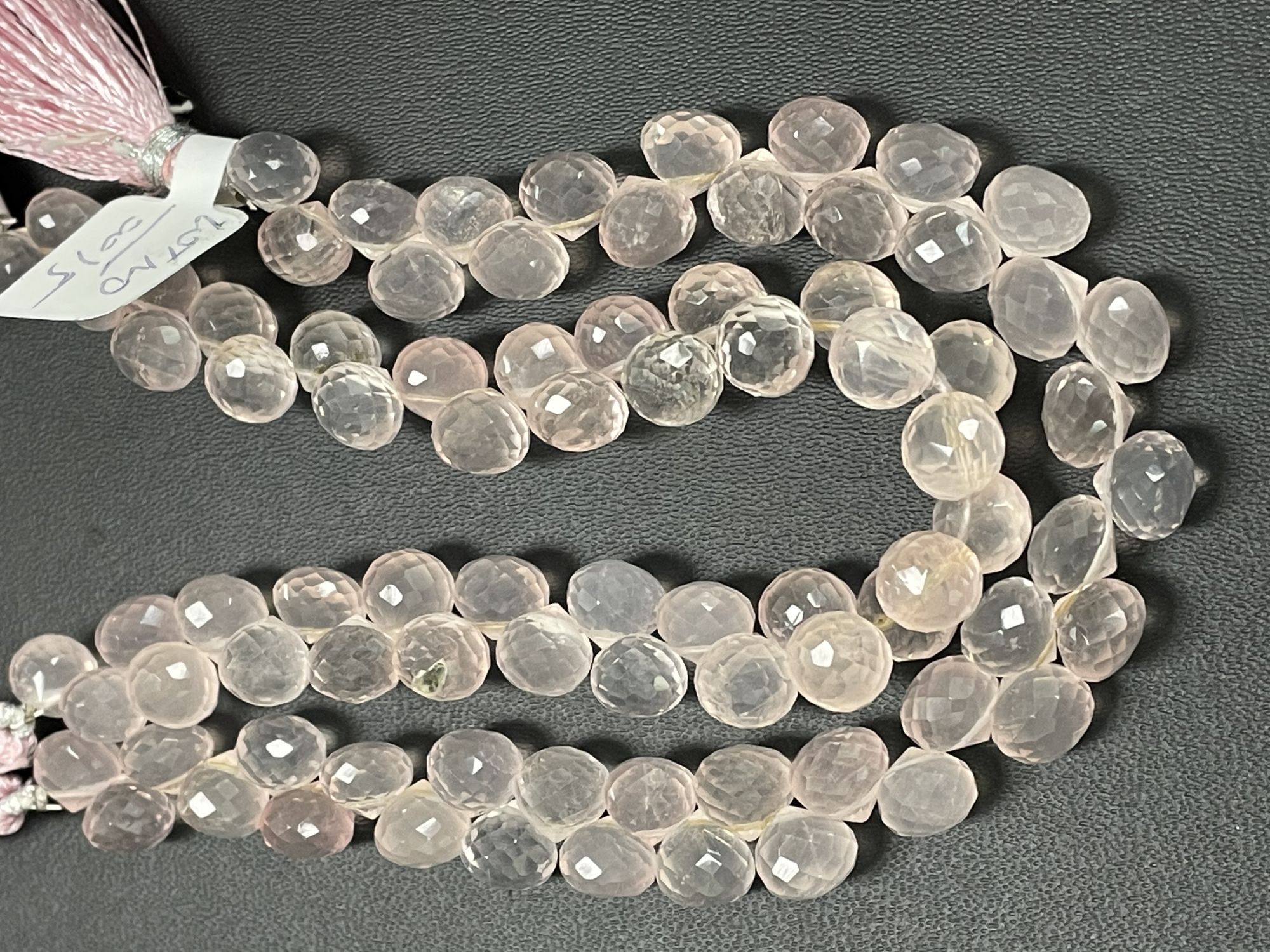 Pink Rose Quartz Onion Faceted