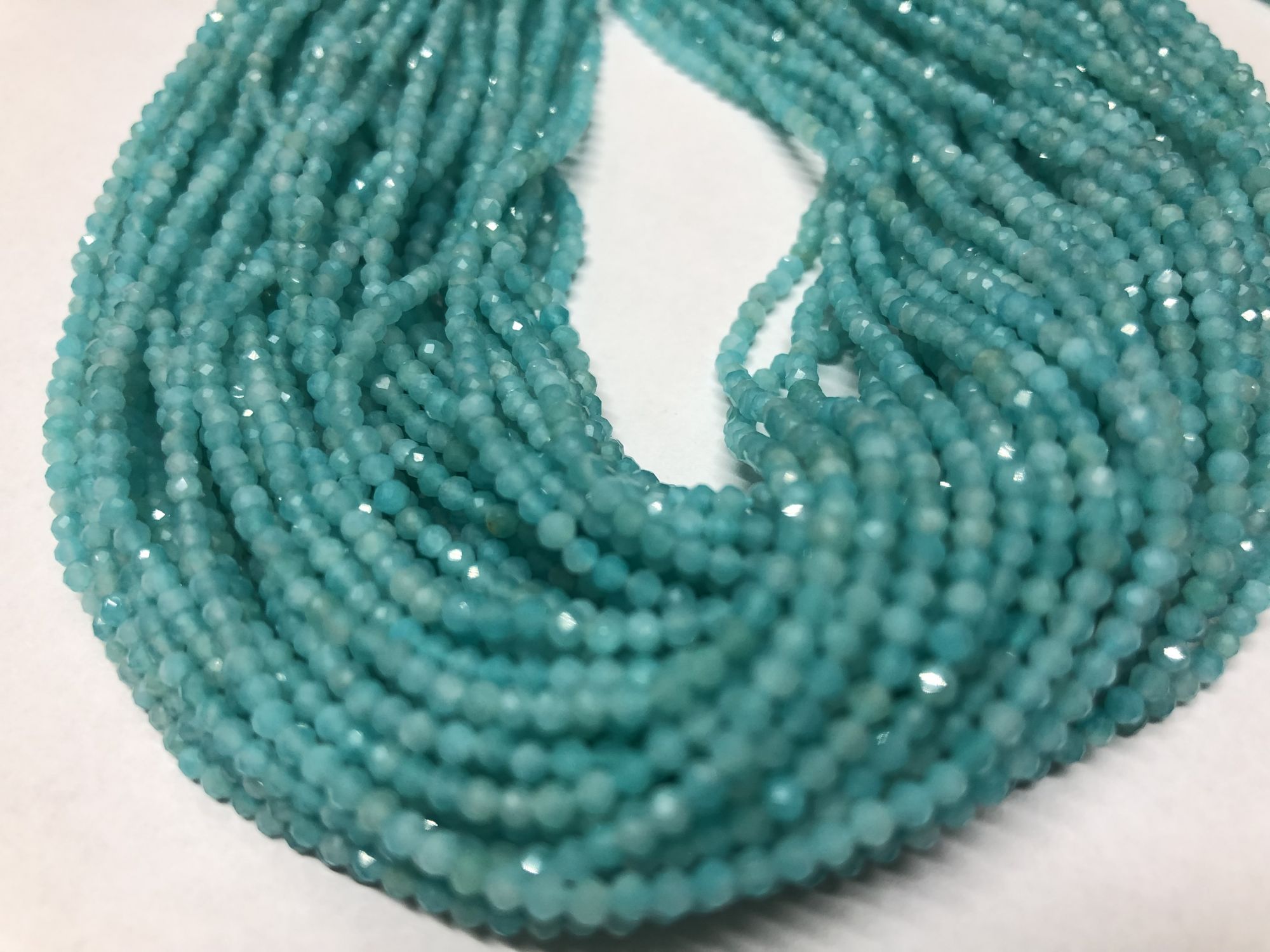 Amazonite Rondelles Faceted