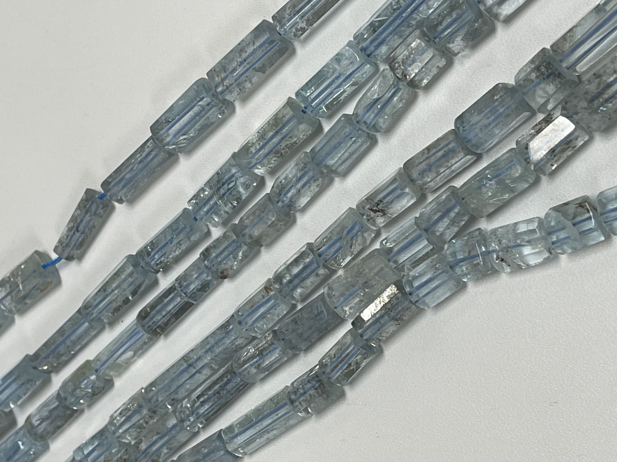 Copper Aquamarine Tube Faceted