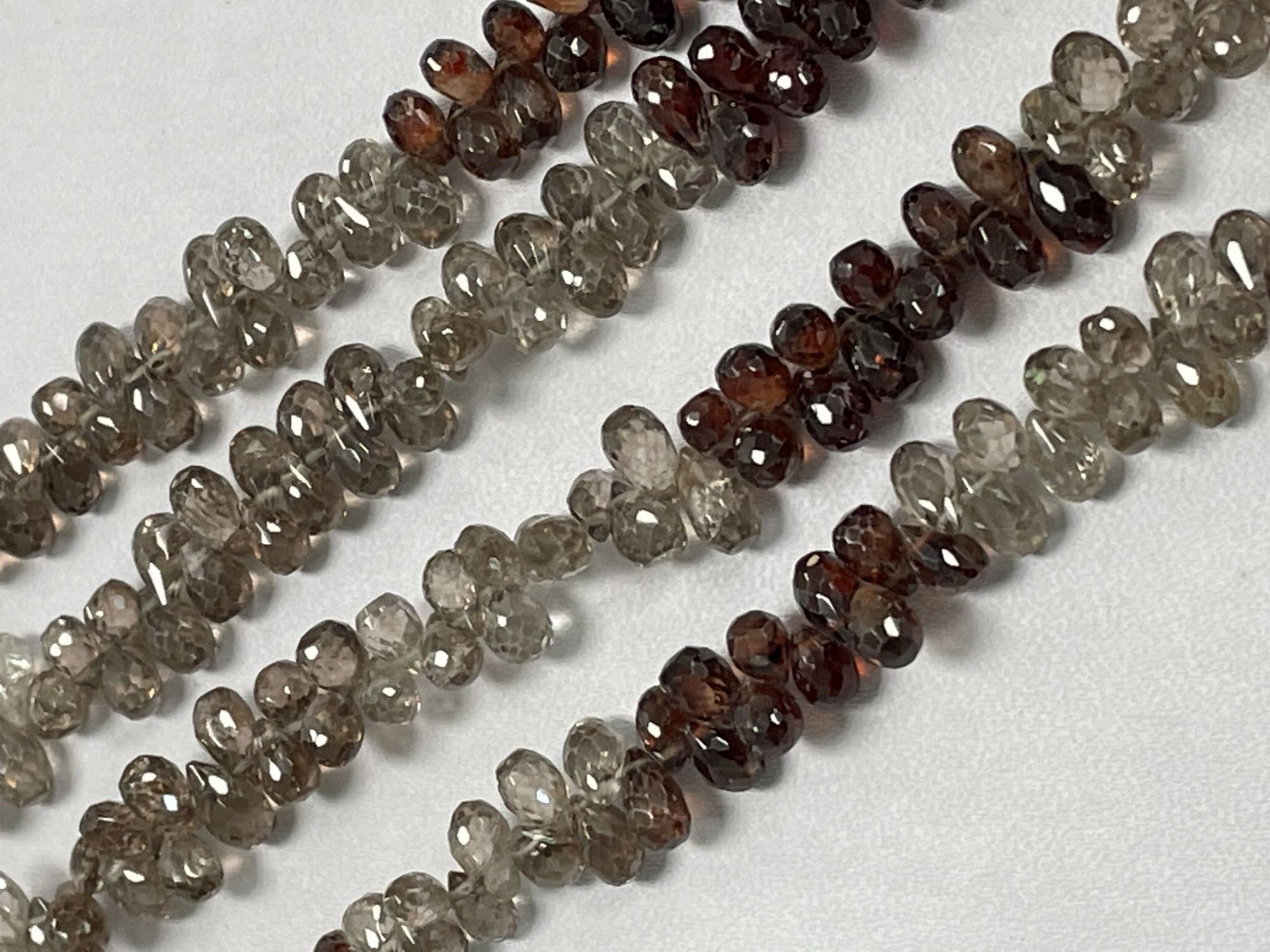 Shaded Zircon Drop Faceted