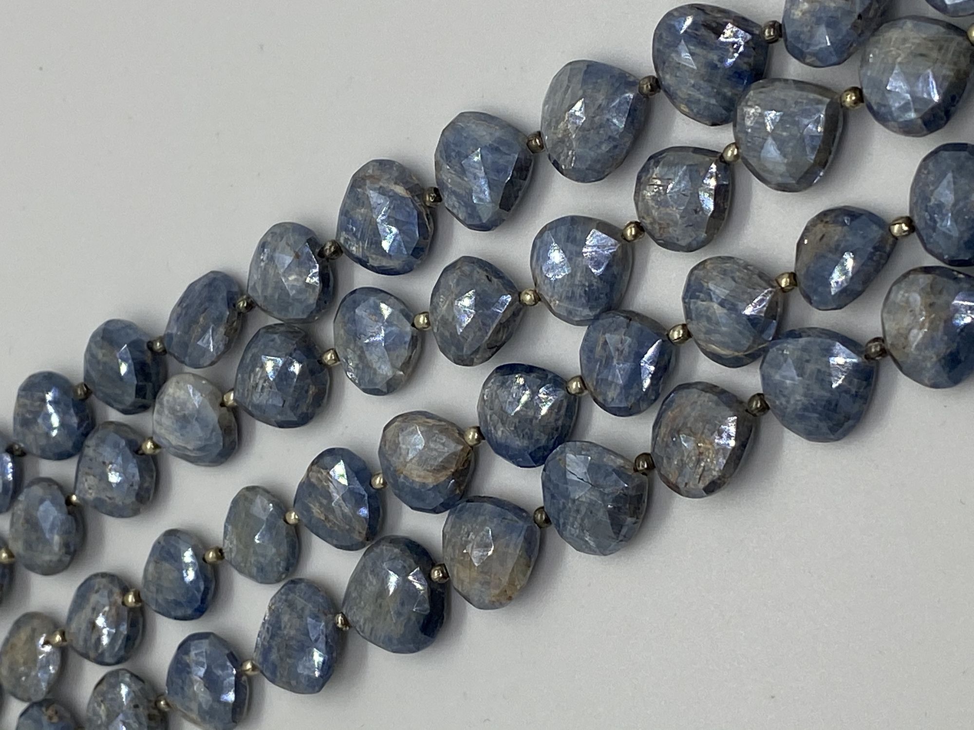 Coated Kyanite Heart Faceted