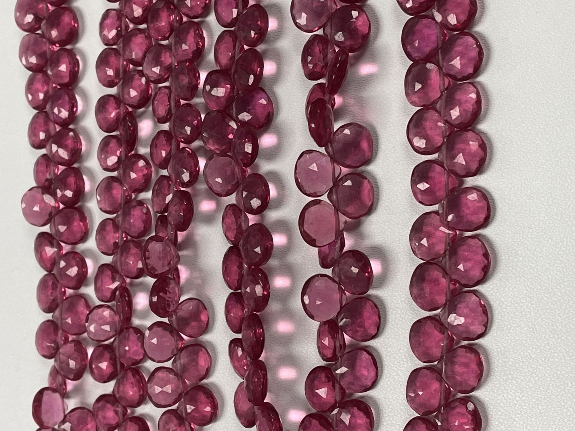 Rubilite Hydro Quartz Heart Faceted