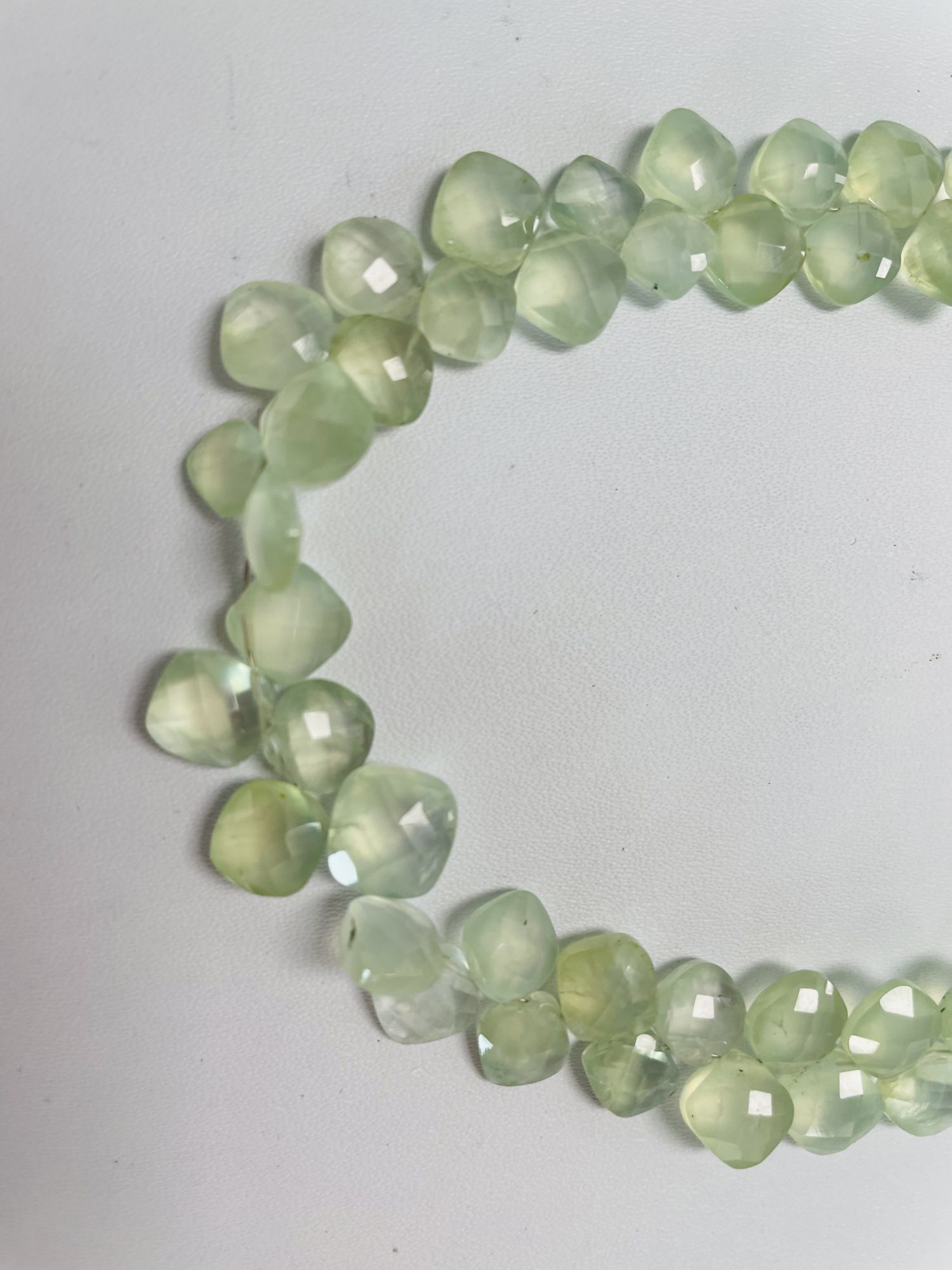 Prehnite Cushion Faceted
