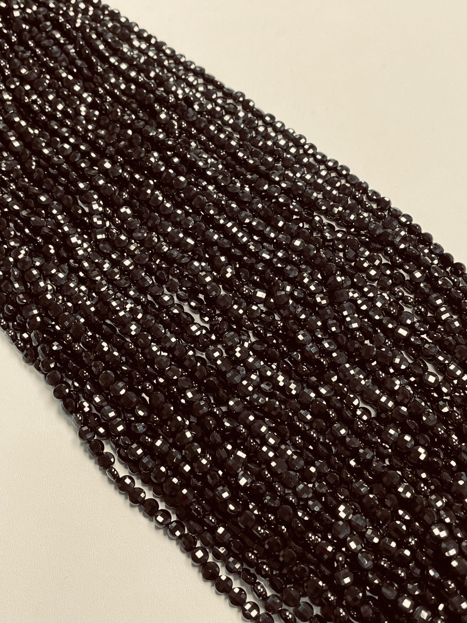 Black Spinel Coin Faceted