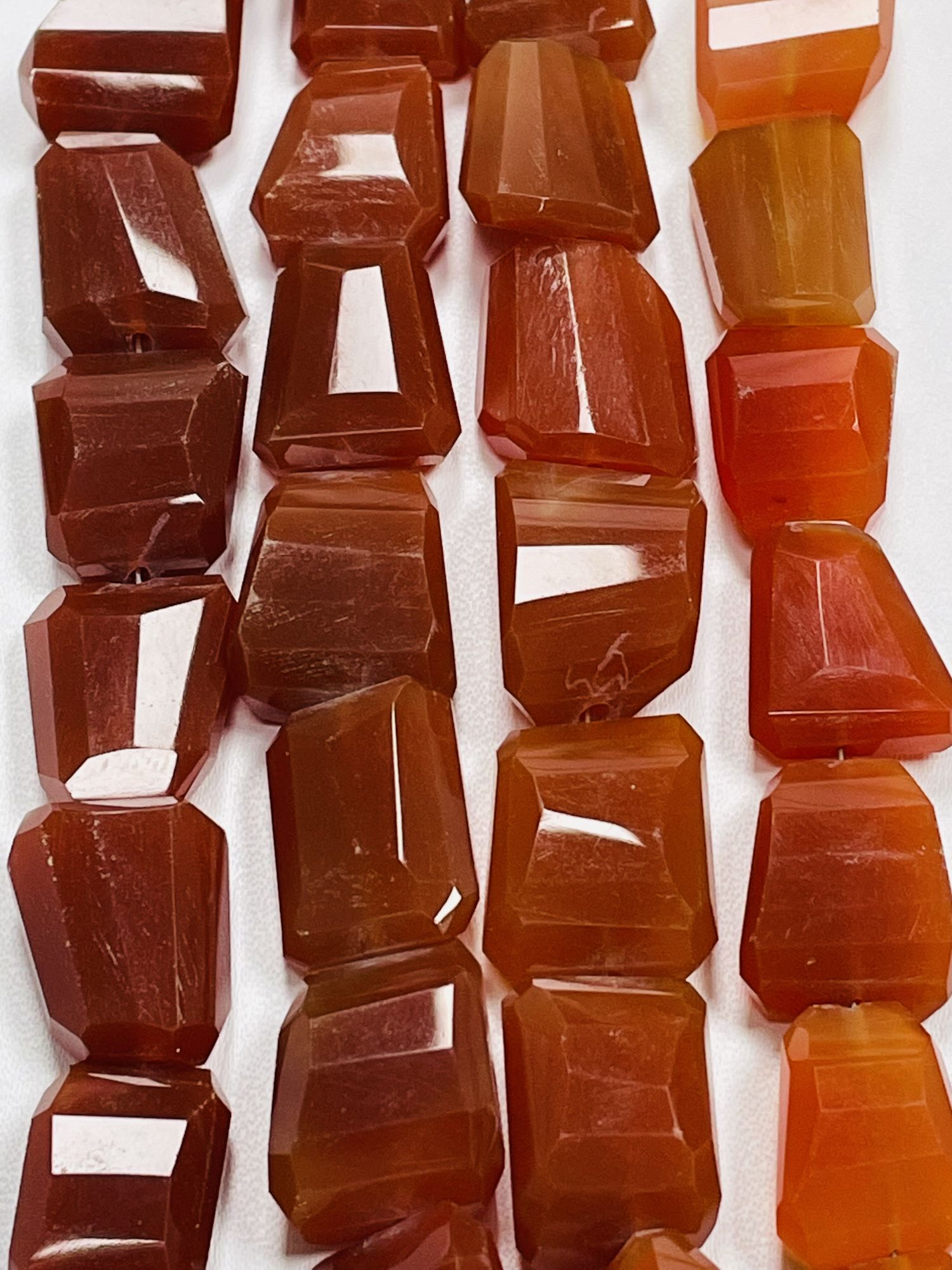 Carnelian Nugget Faceted