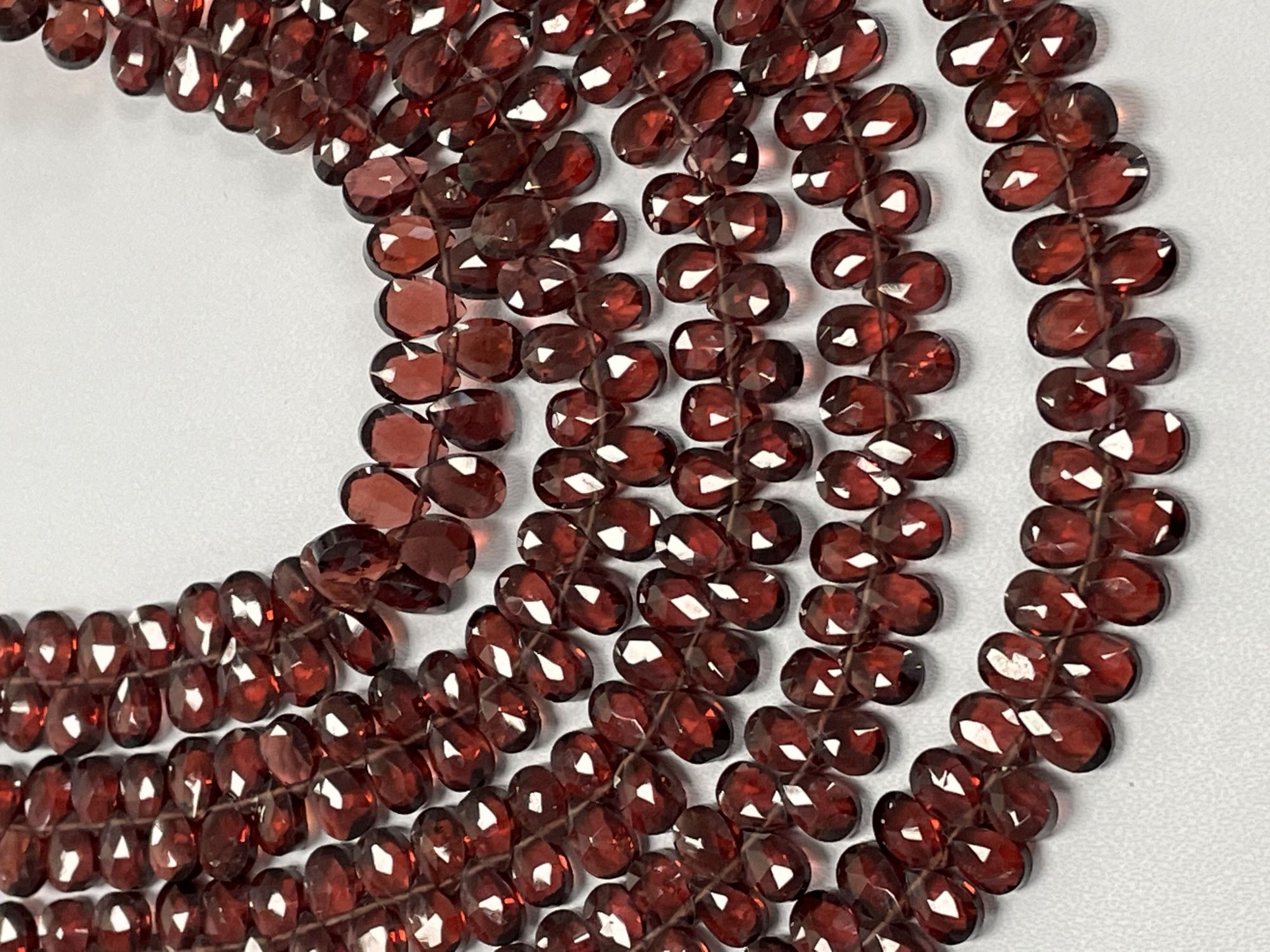 Red Garnet Pear Faceted