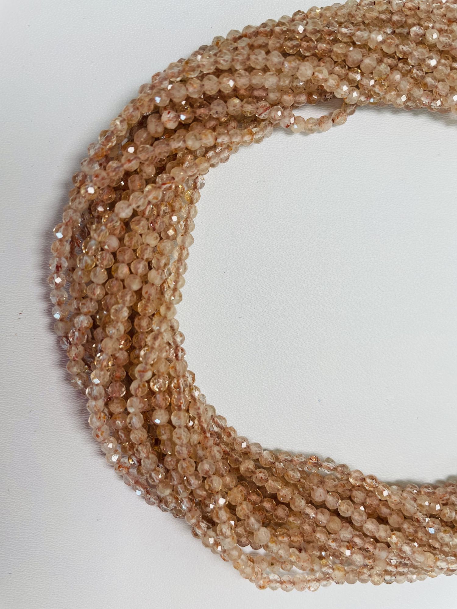 Sunstone Rondelle Faceted