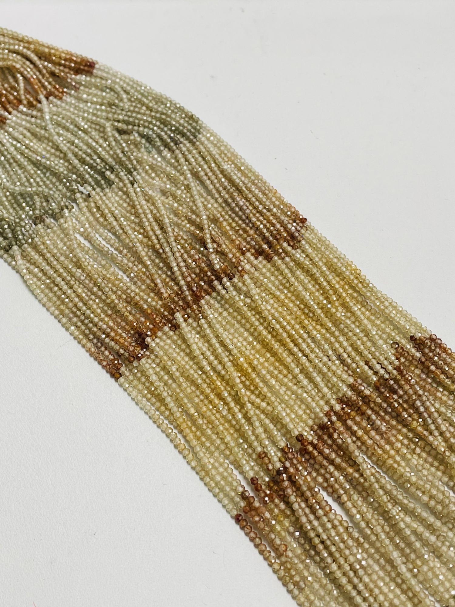 Natural Multi Zircon Rondelle Faceted