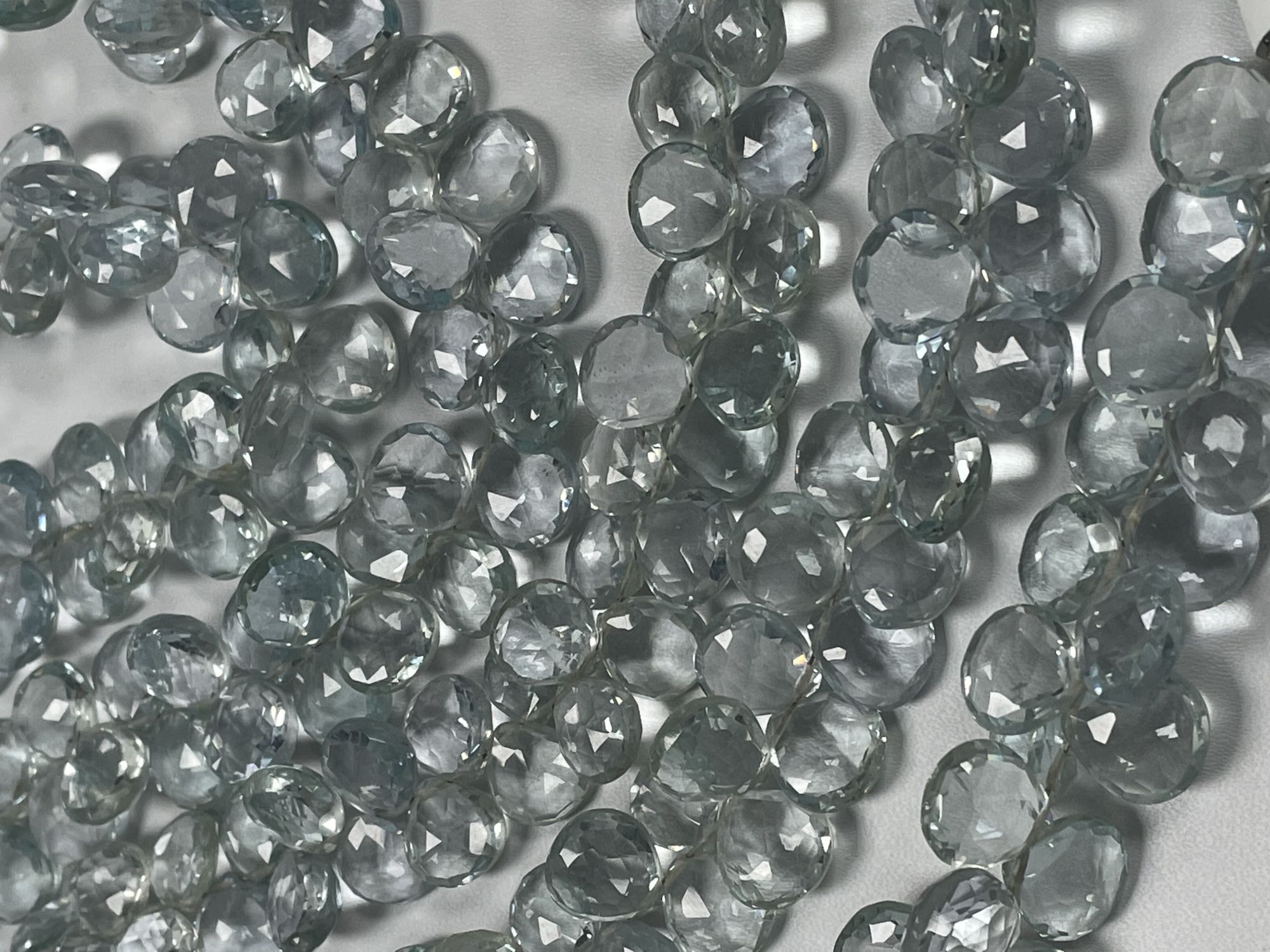 Aquamarine Hydro Quartz Heart Faceted