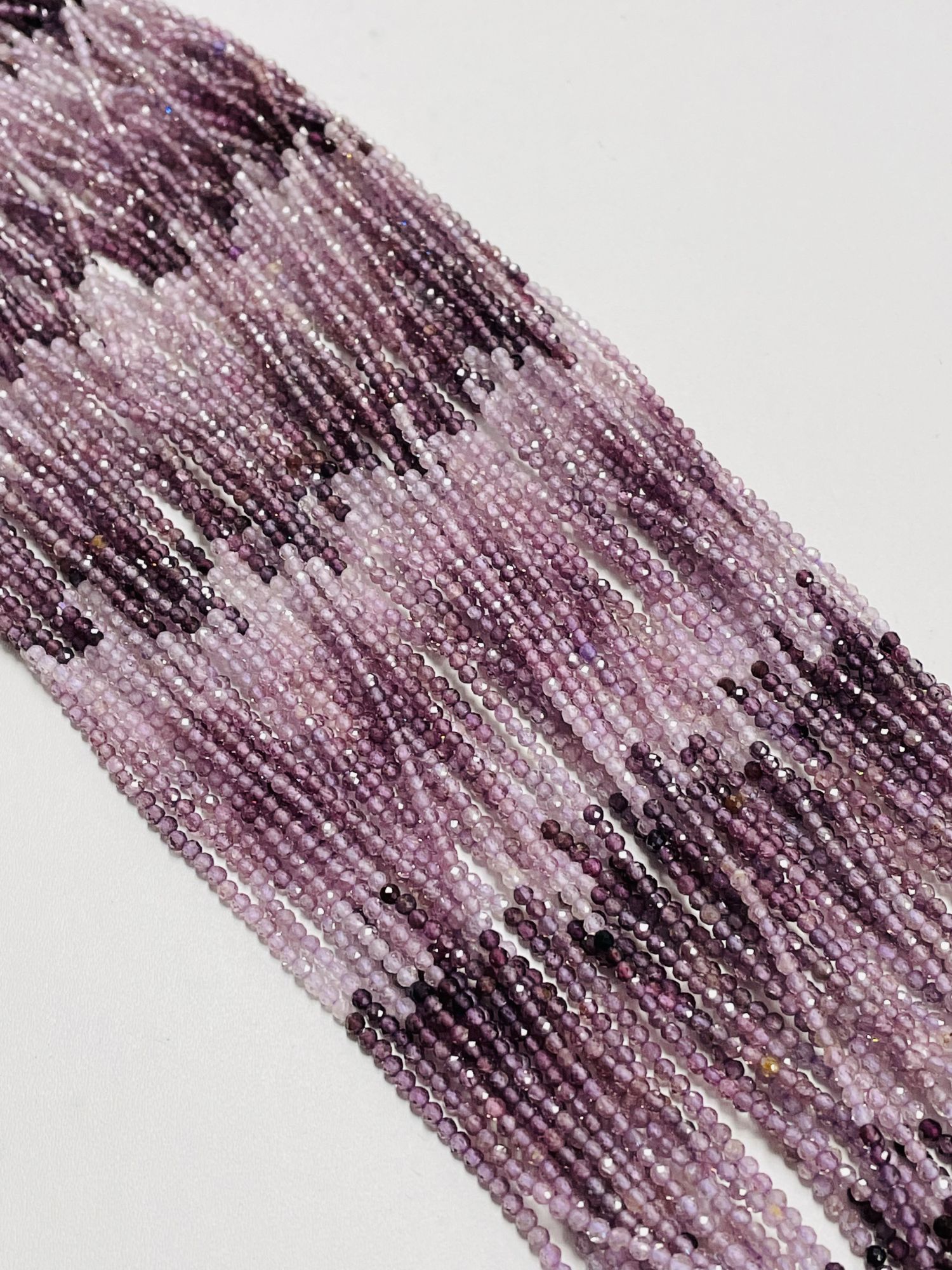 Shaded Purple Spinel Rondelle Faceted