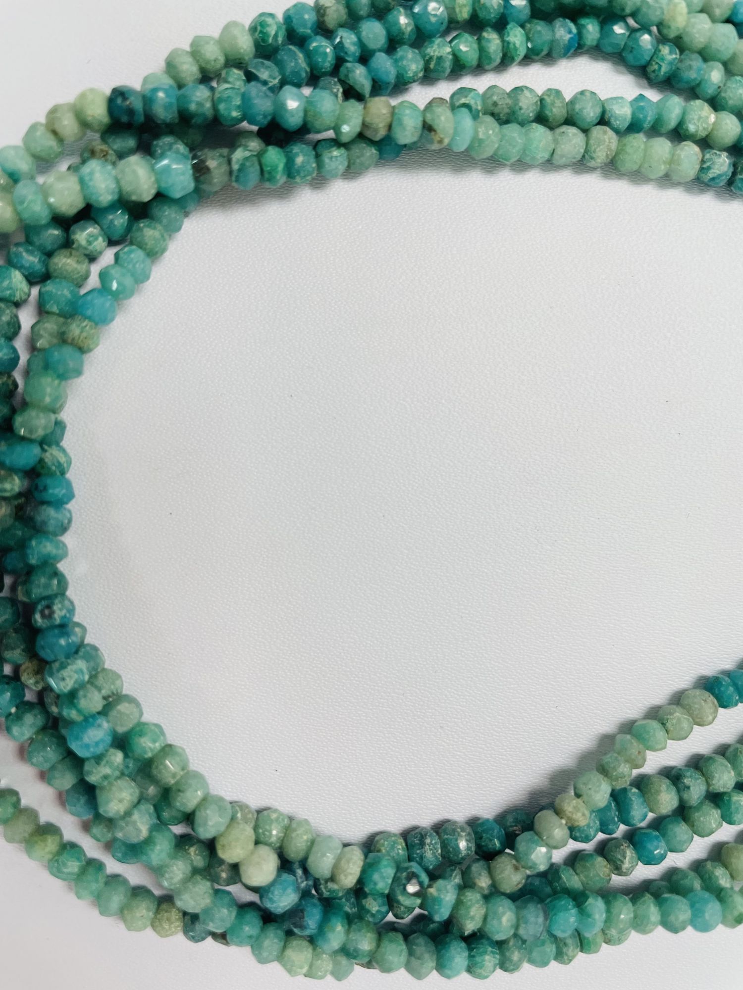 Chrysocolla Rondelle Faceted