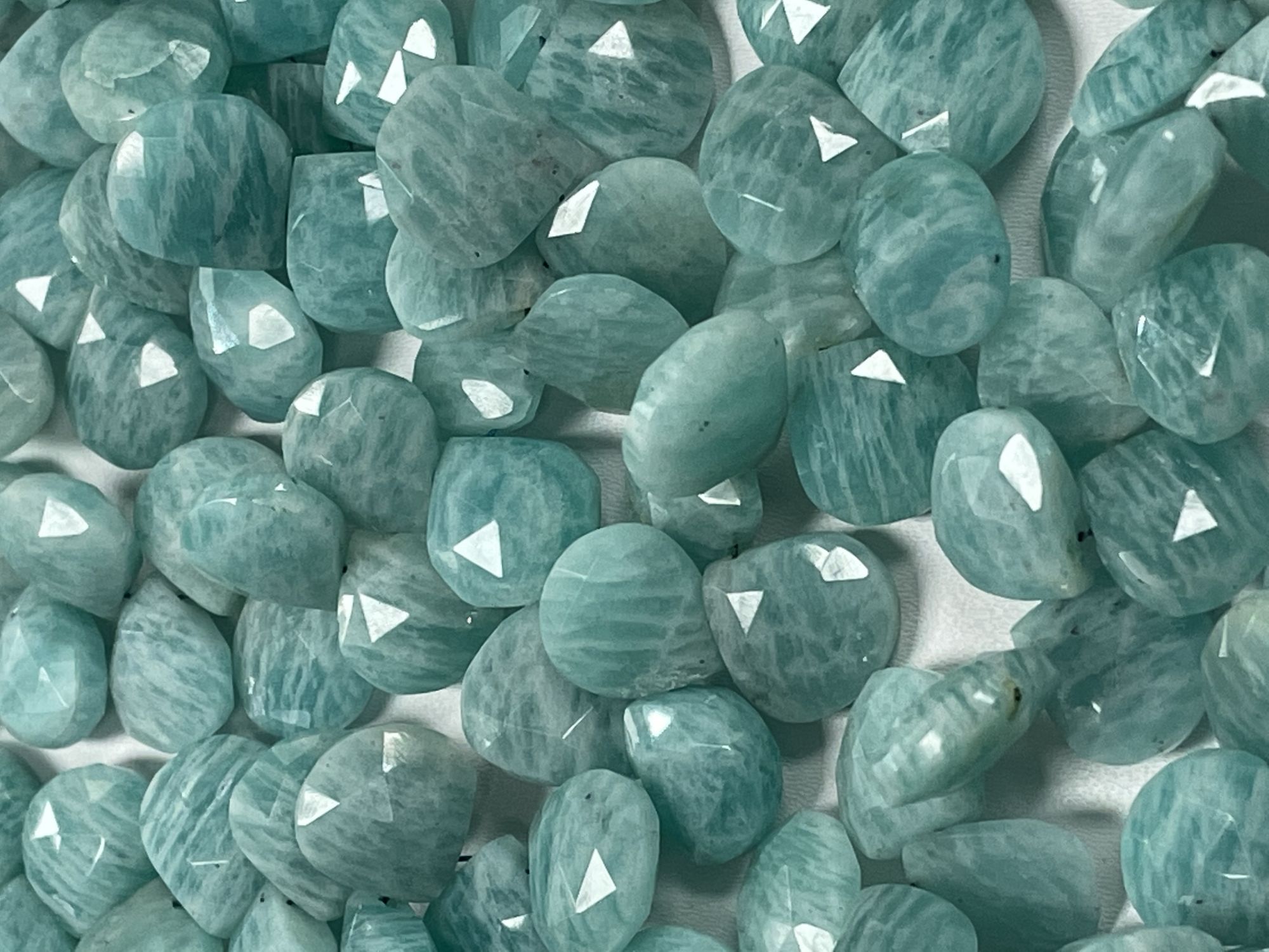 Amazonite Heart Faceted