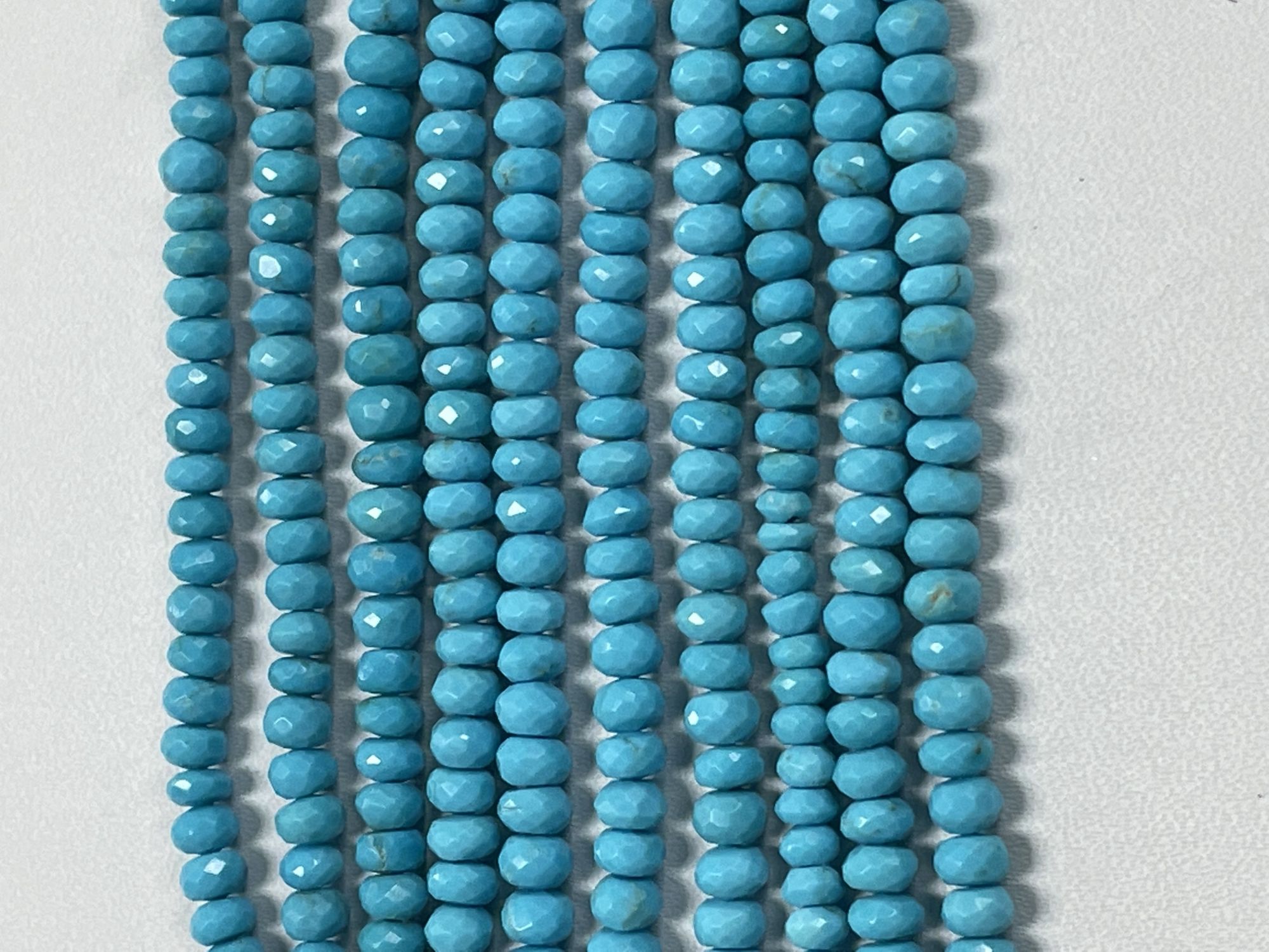 Turquoise Rondelle Faceted