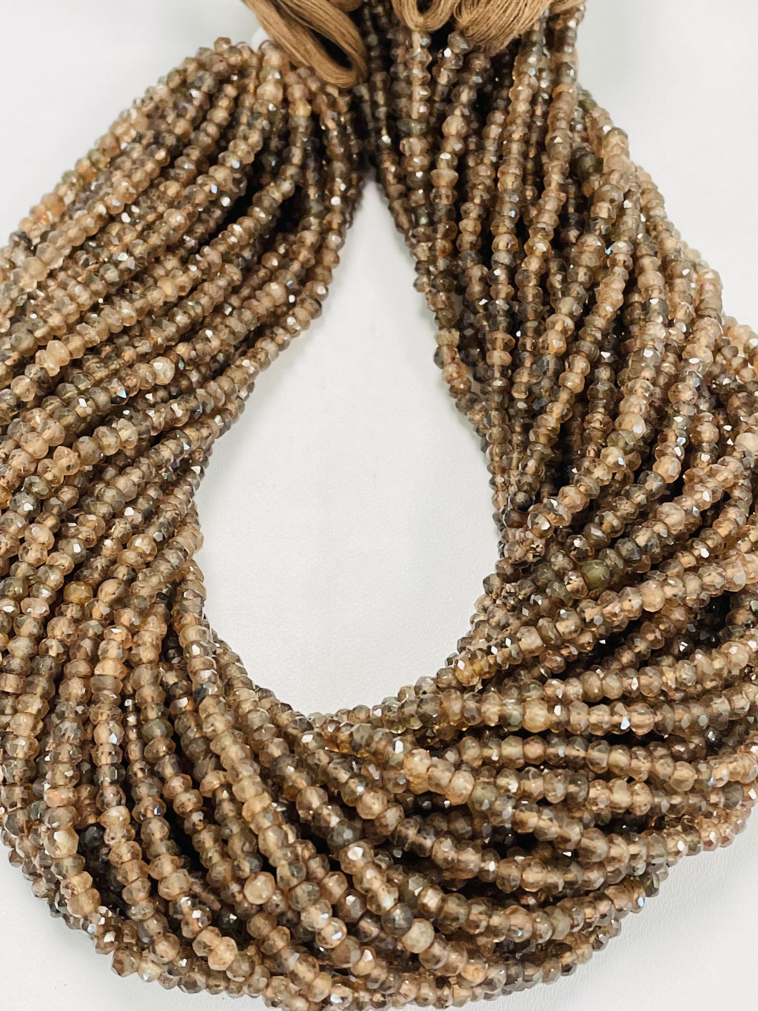 Andalusite Rondelle Faceted