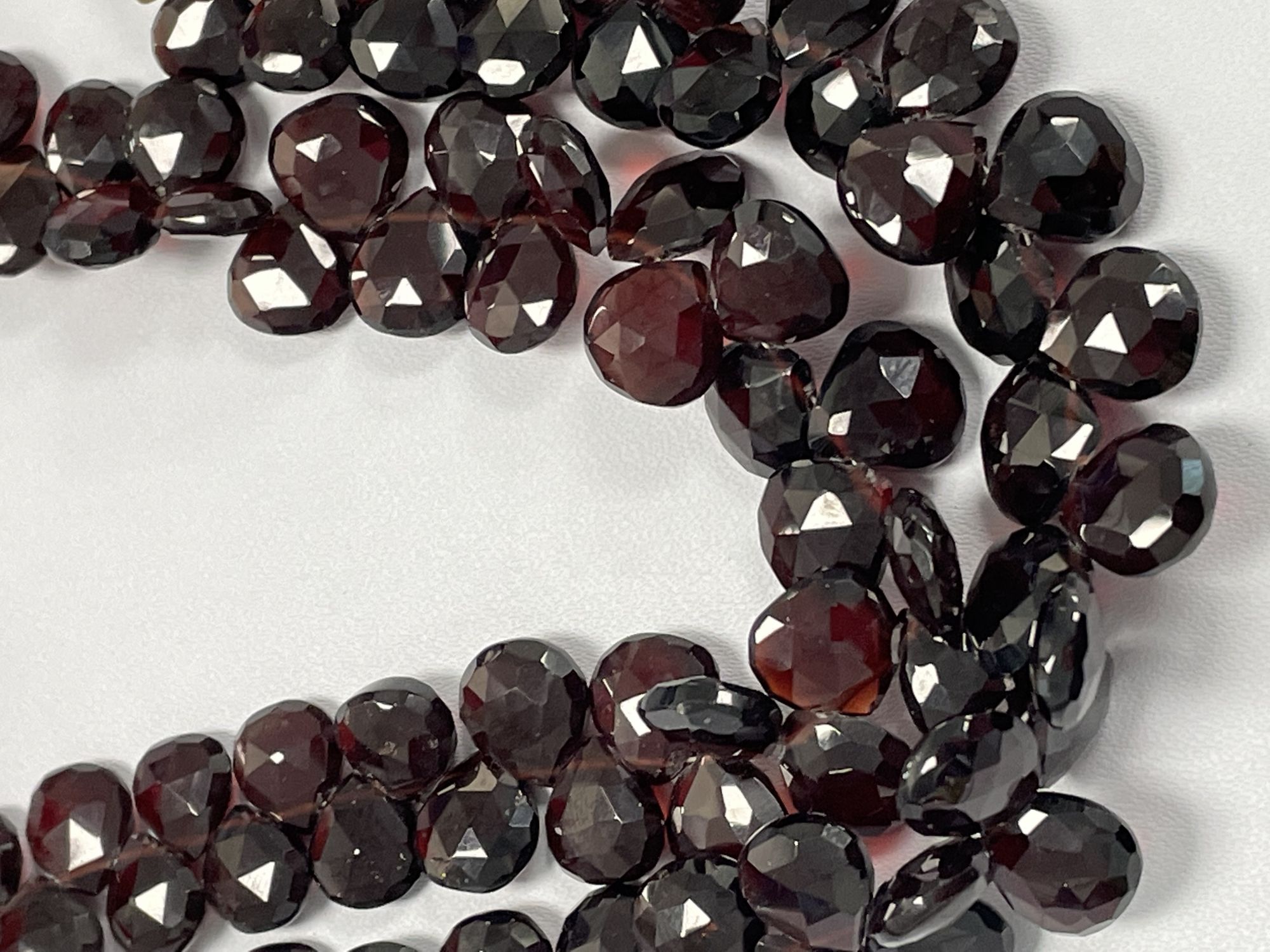 Red Garnet Heart Faceted