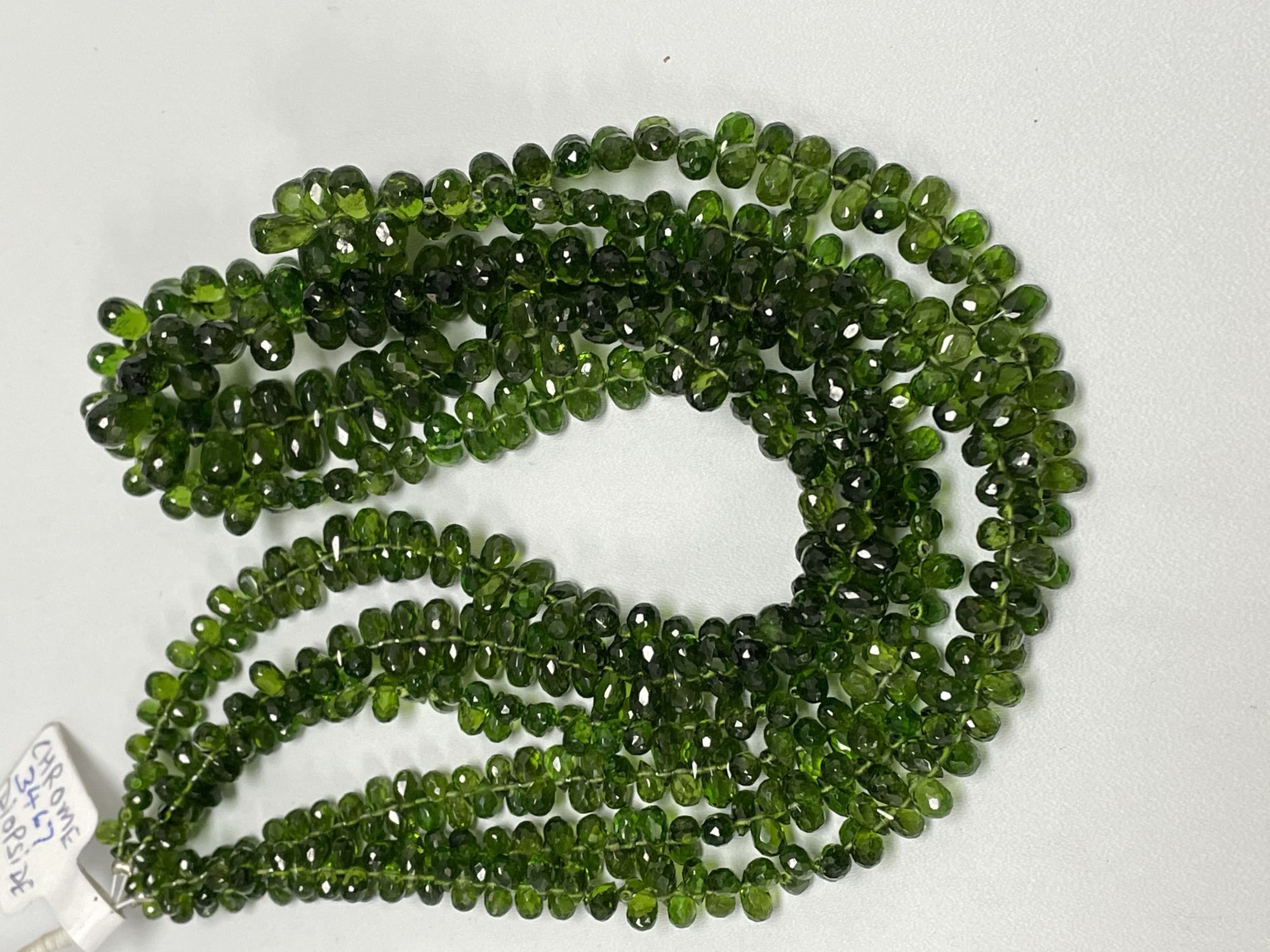 Chrome Diopside Drop Faceted