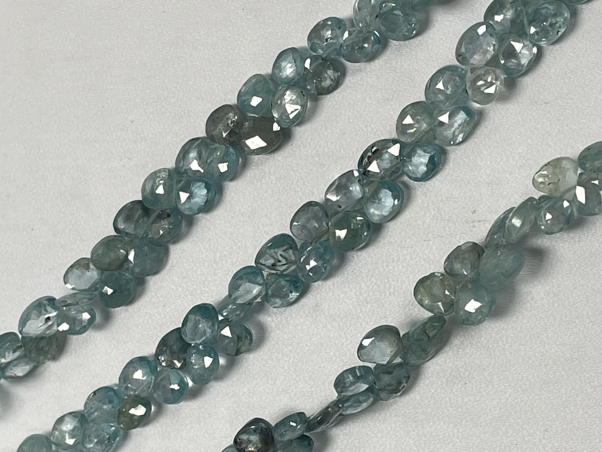 Blue Zircon Heart Faceted