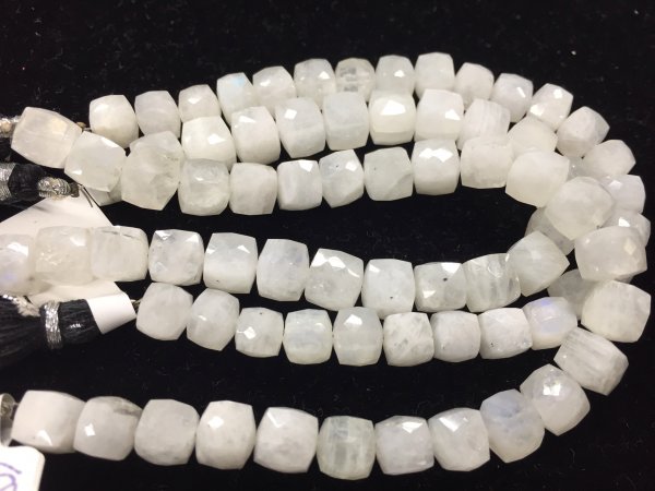 Moonstone Cubes  Faceted