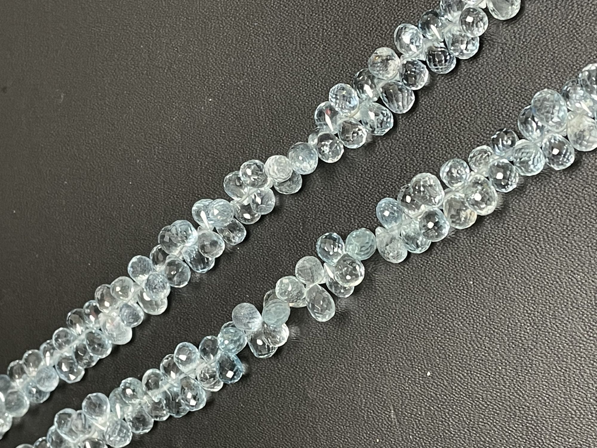 Aquamarine Drop Faceted