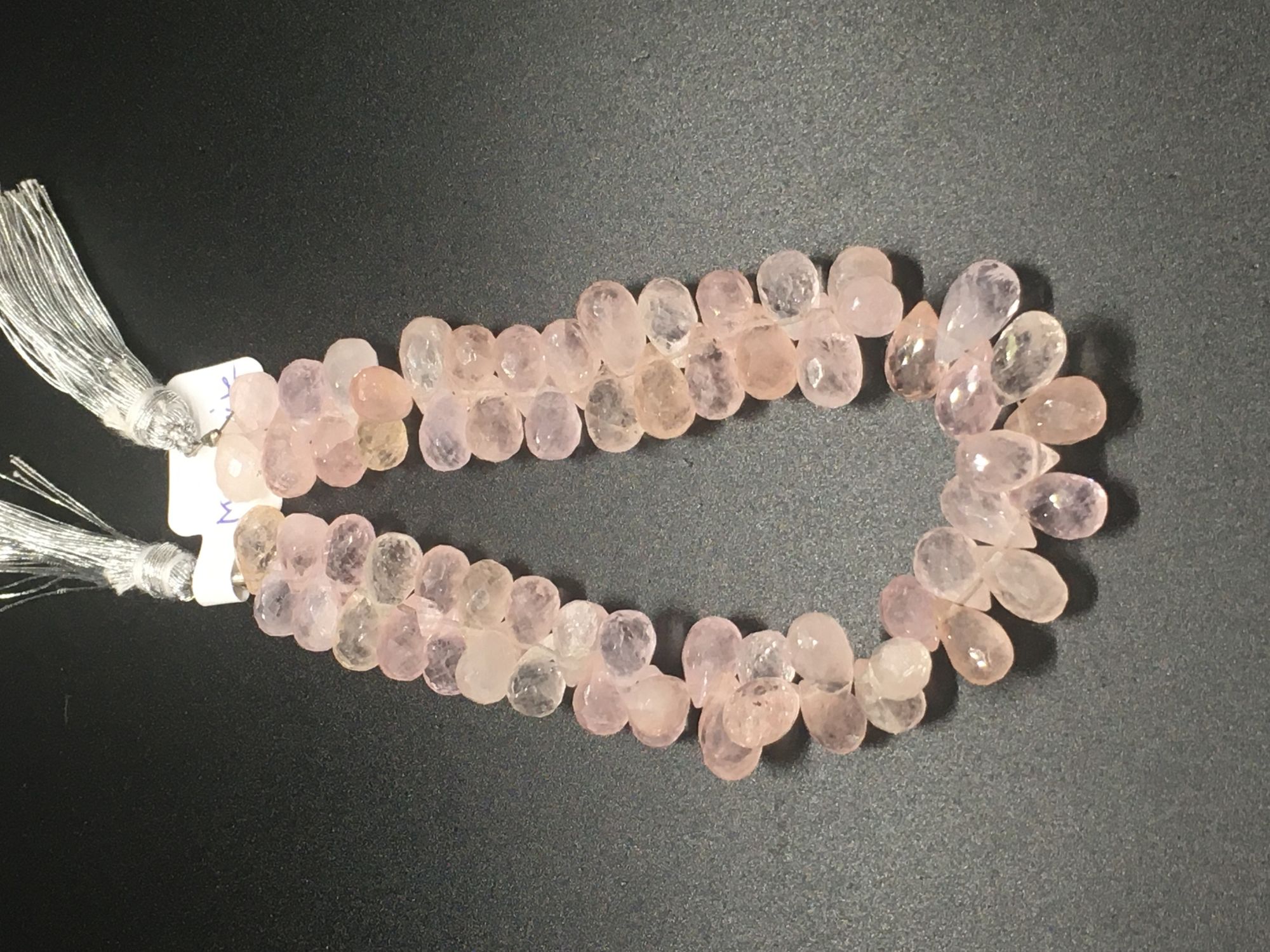 Morganite Drops Faceted